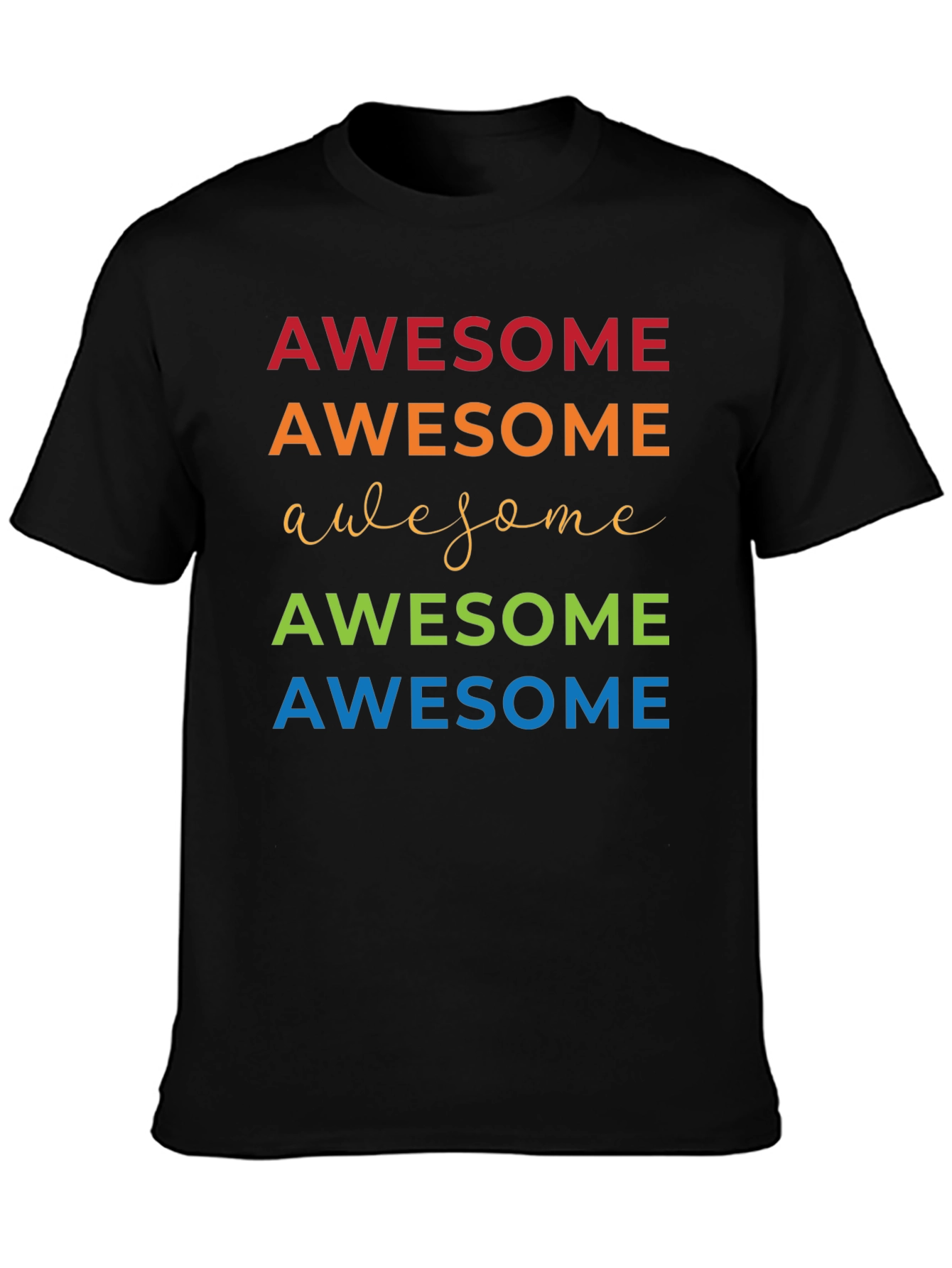 Awesome Graphic Tee - Stylish Mens Black T-Shirt