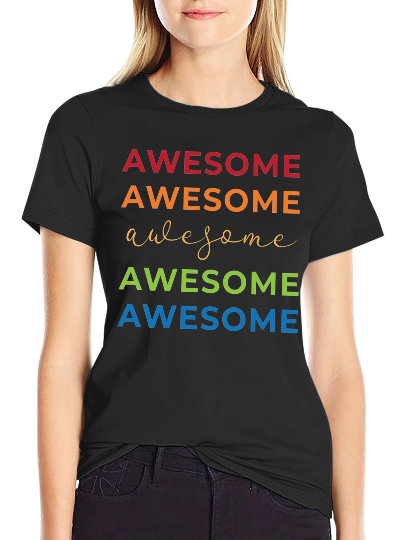 Awesome Graphic Tee - Stylish Mens Black T-Shirt