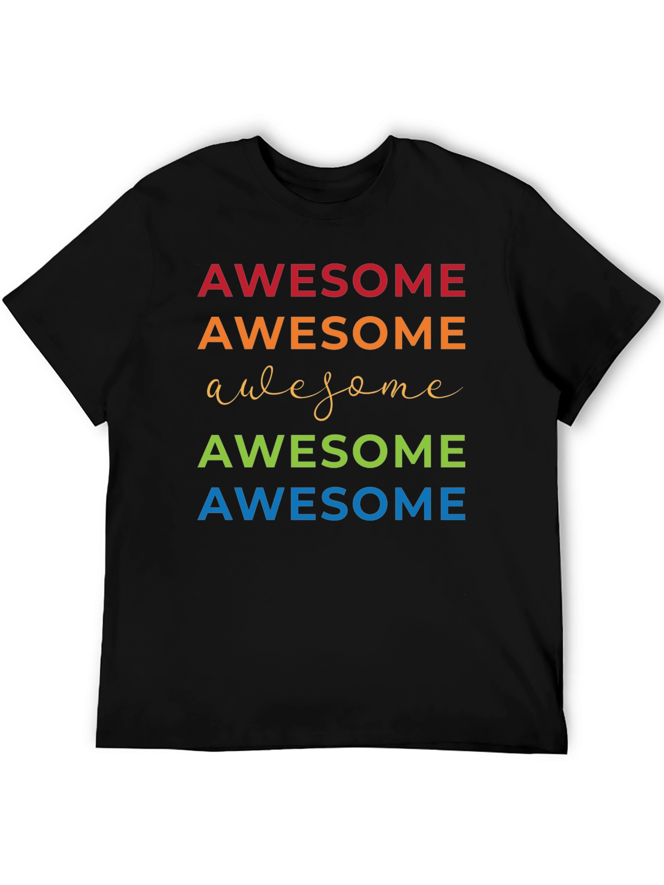 Awesome Graphic Tee - Stylish Mens Black T-Shirt
