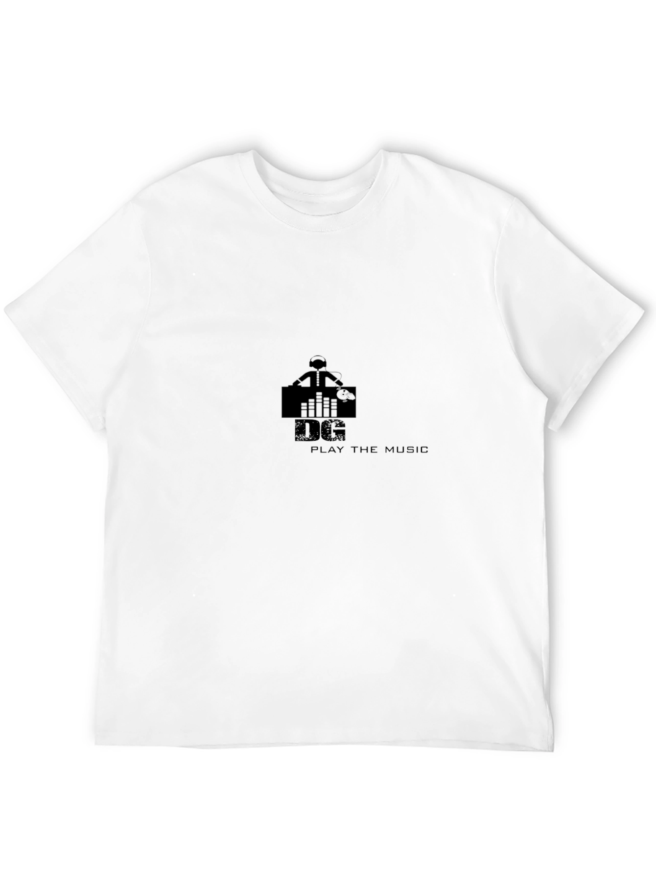 DJ Play the Music Black Graphic Tee
