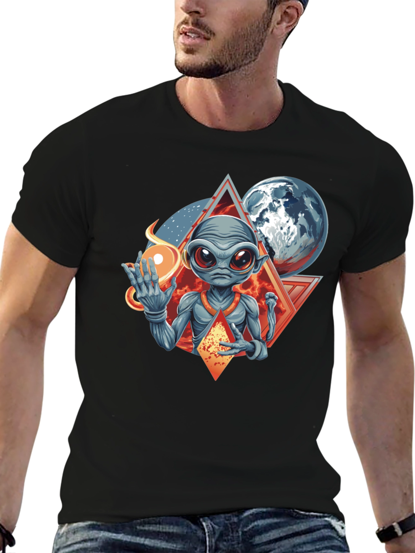 Alien Graphic Tee - Cosmic Design