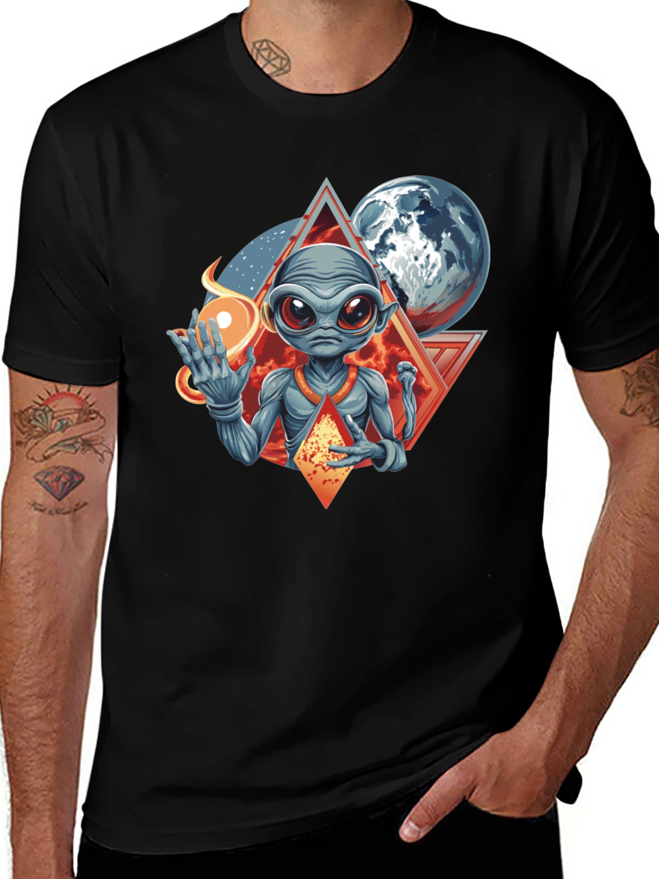 Alien Graphic Tee - Cosmic Design