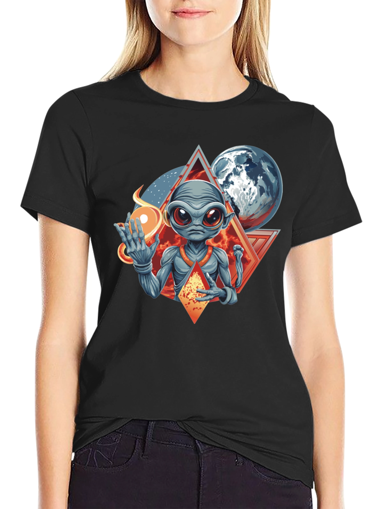Alien Graphic Tee - Cosmic Design