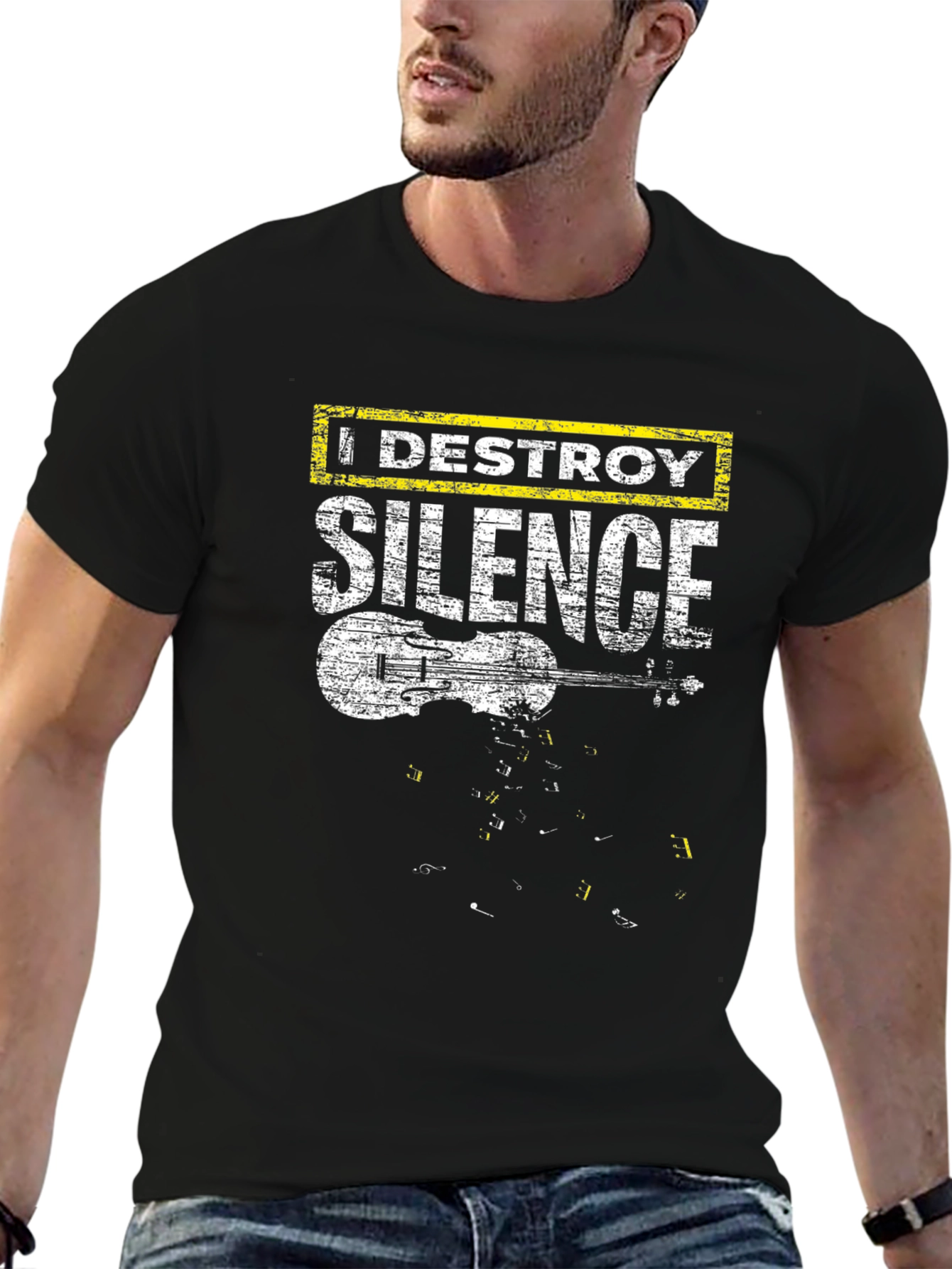 Destroy Silence Graphic T-Shirt - Music Lover Tee