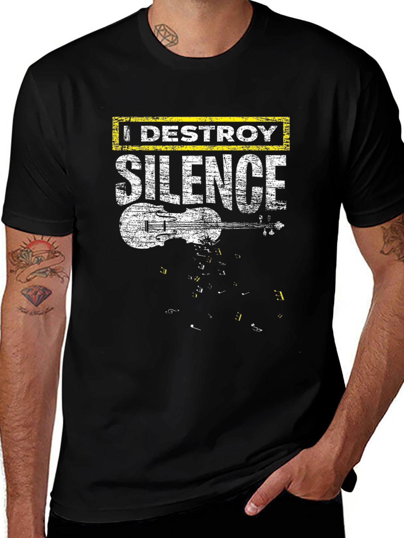 Destroy Silence Graphic T-Shirt - Music Lover Tee