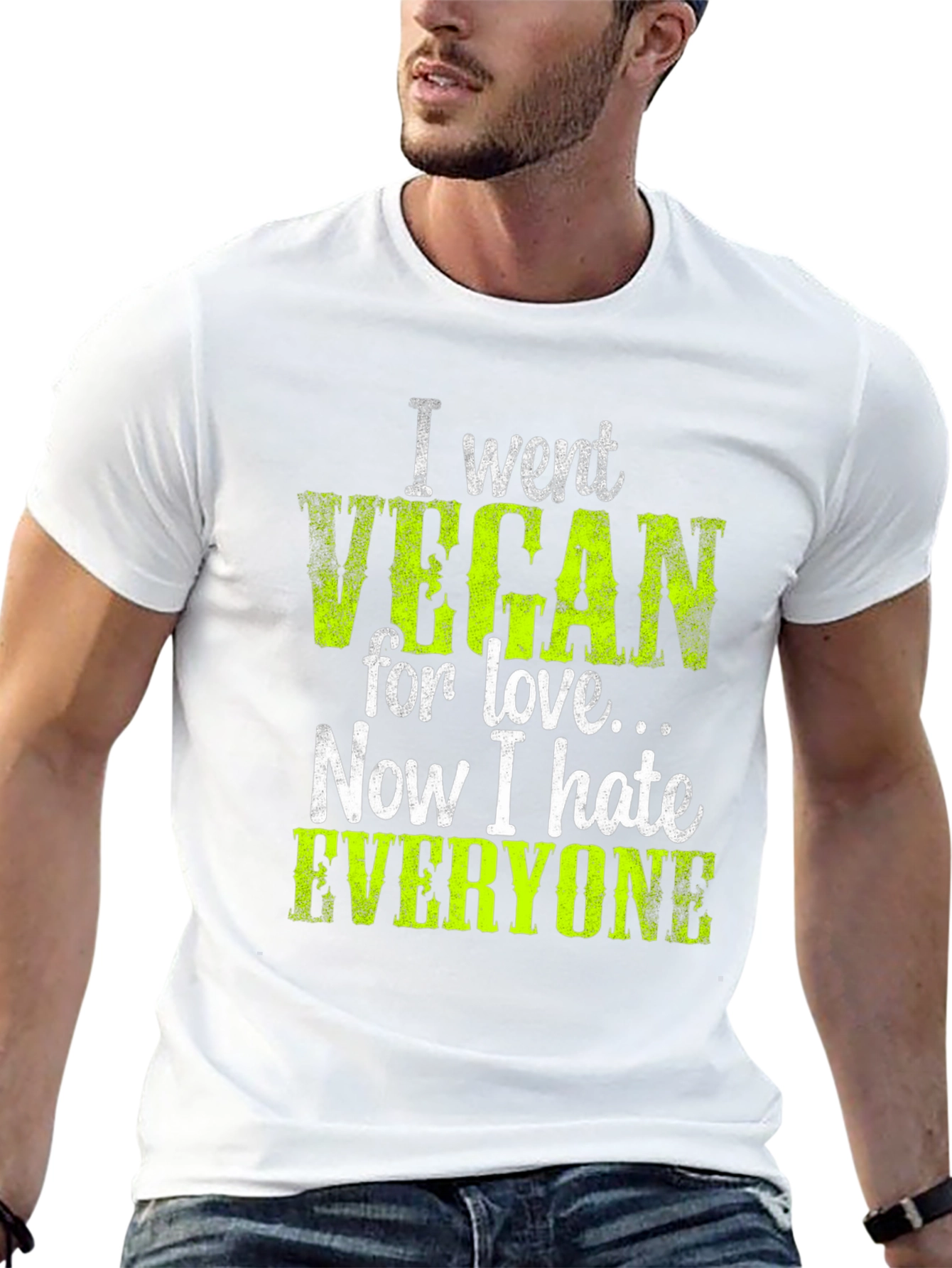 Vegan Hate Everyone Graphic T-Shirt