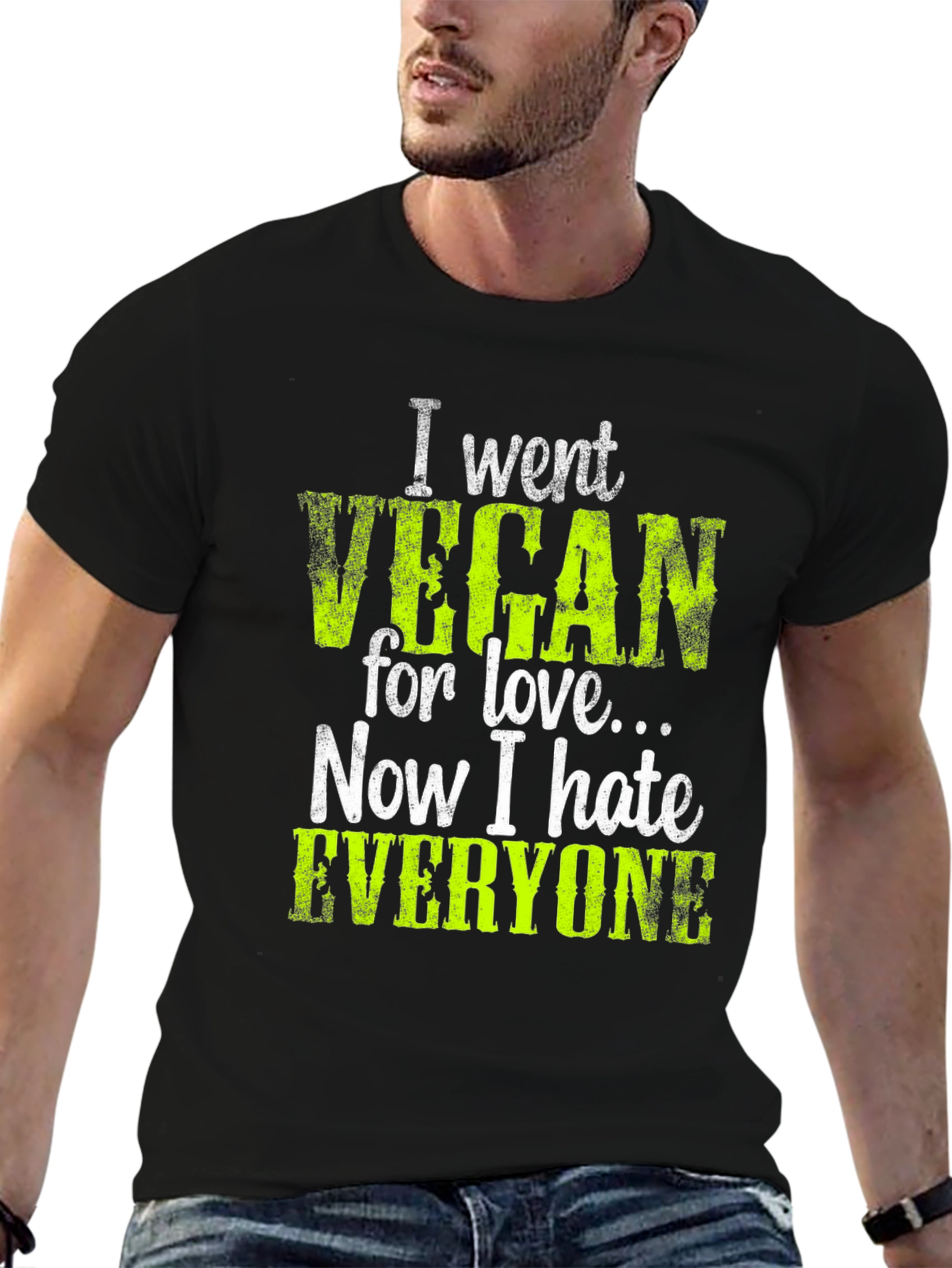 Vegan Hate Everyone Graphic T-Shirt
