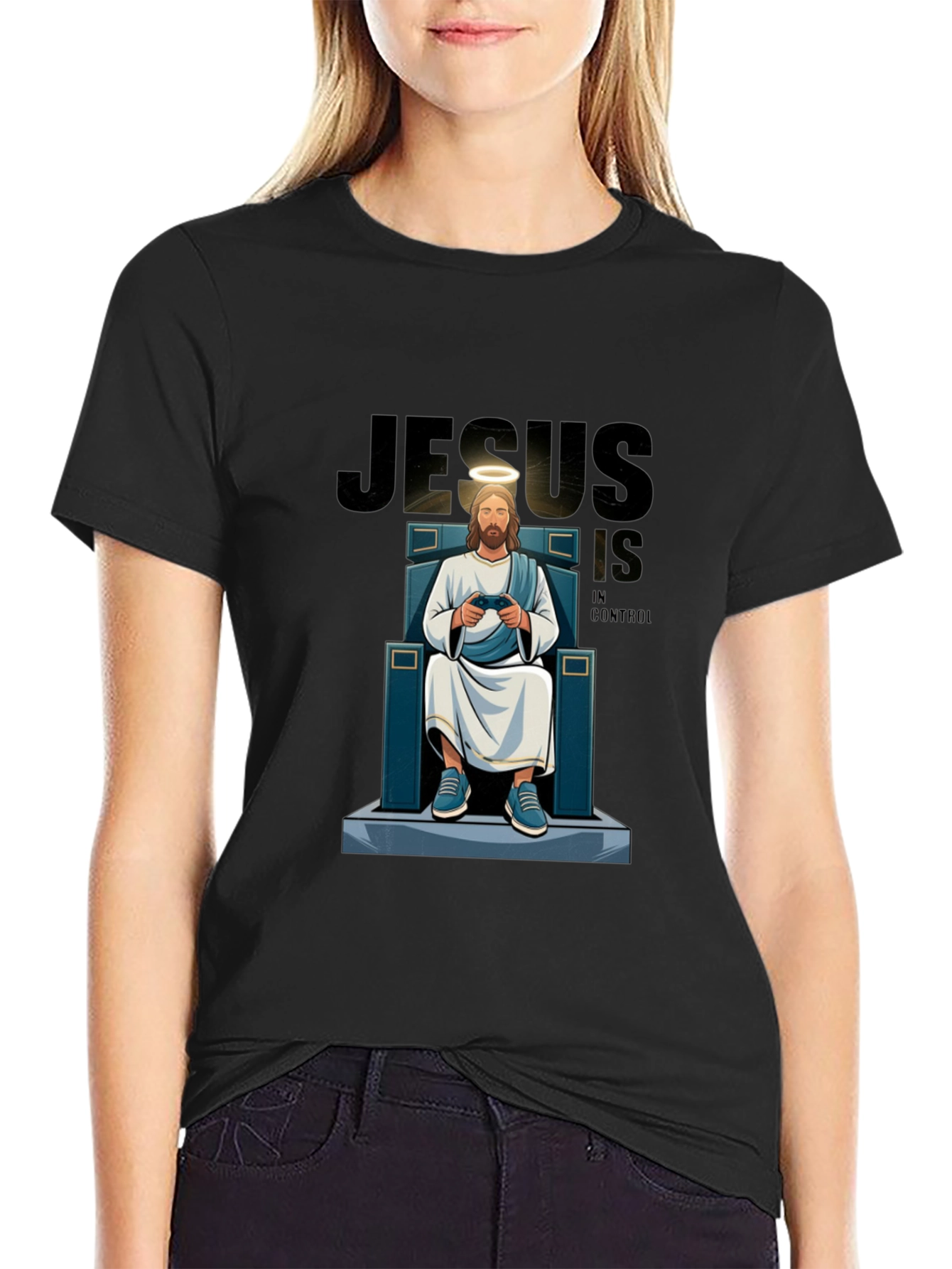 Jesus Is In Control Gaming T-Shirt