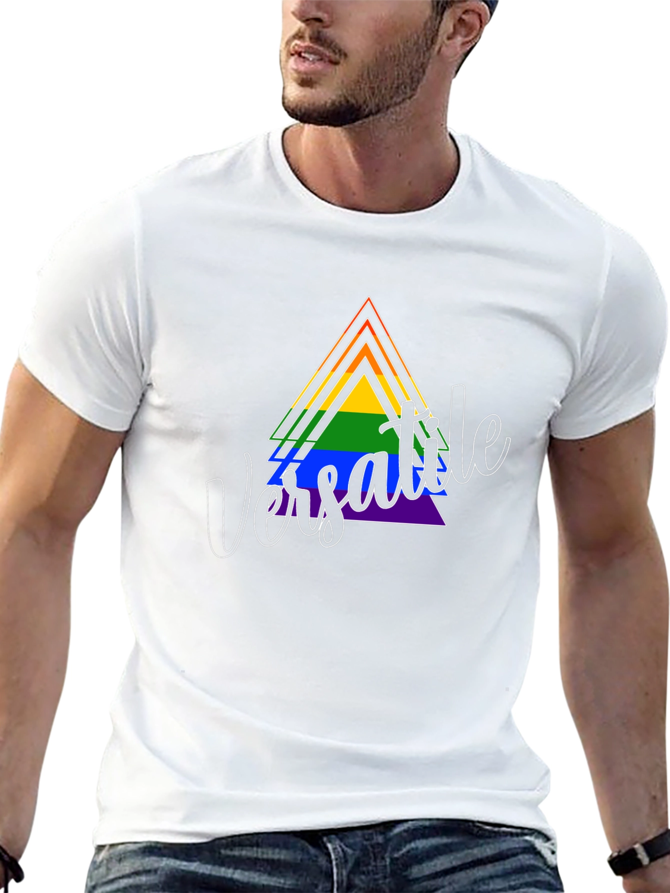 Versatile Pride Triangle Graphic T-Shirt