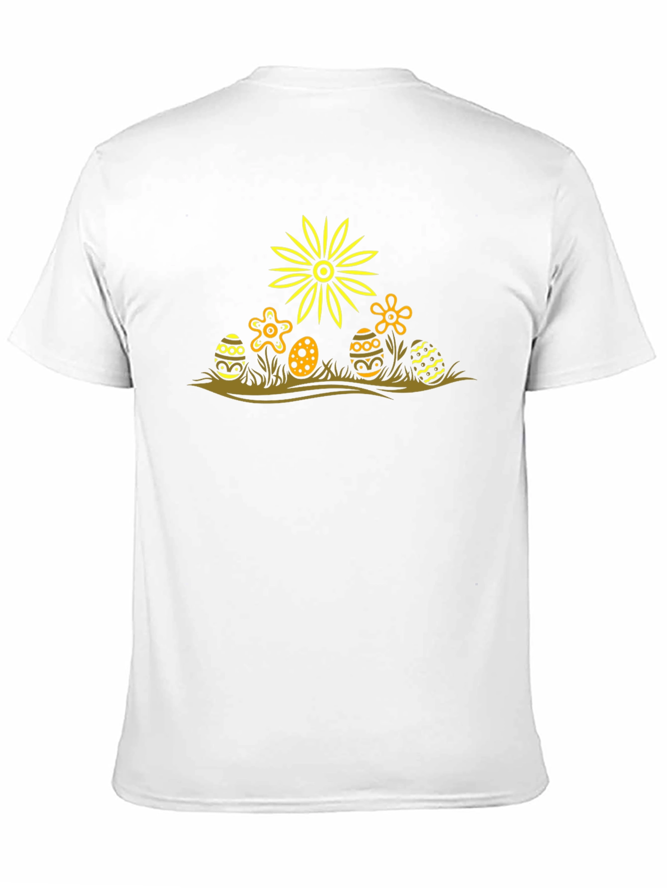 Easter Egg Flower Graphic Tee - Black