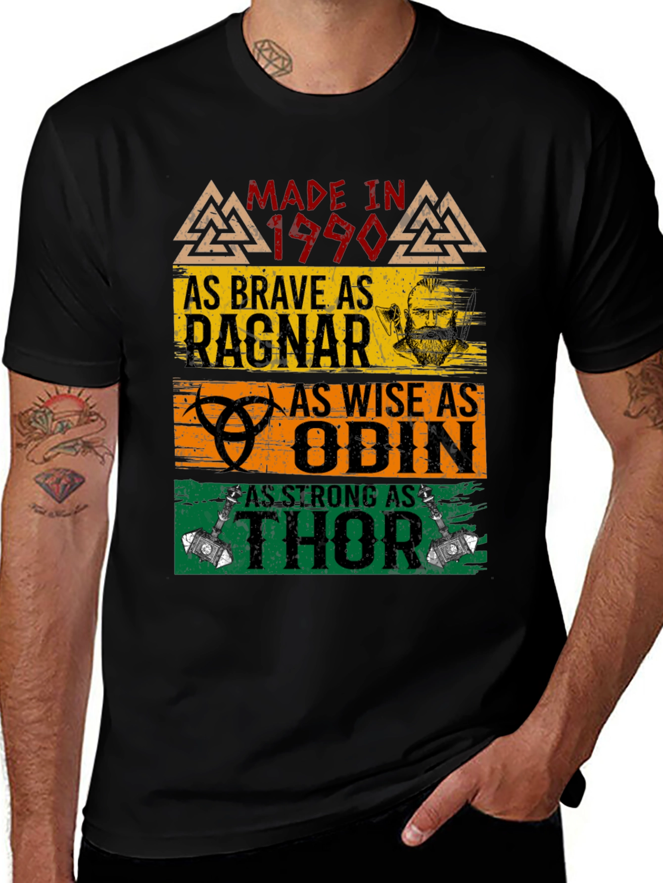 Made In 1990 Viking Warrior T-Shirt