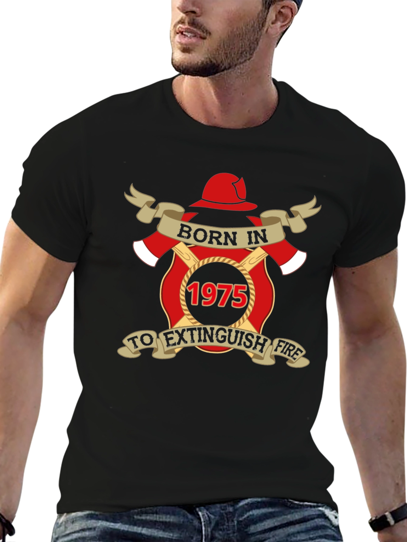 Born In 1975 Firefighter T-Shirt