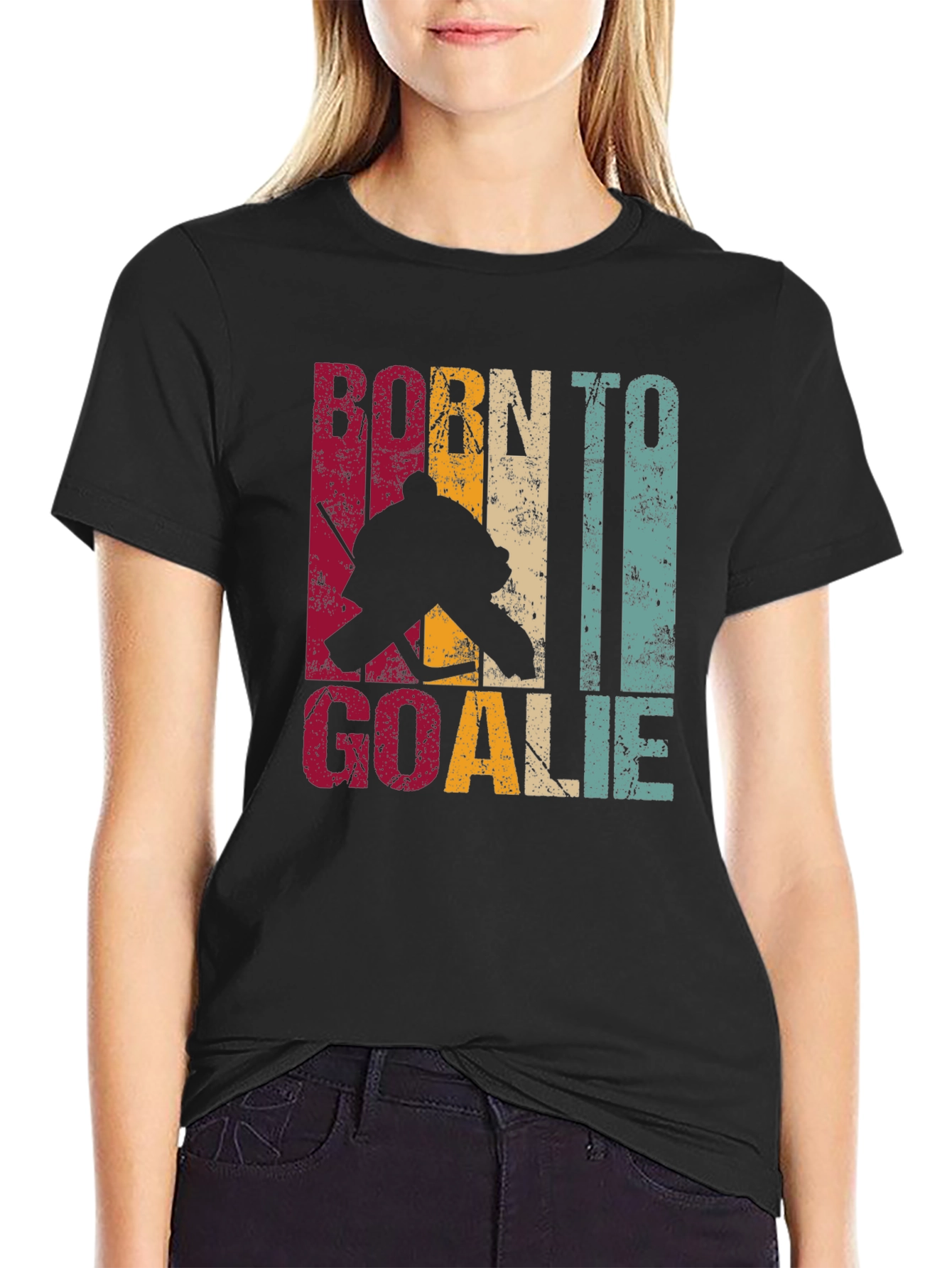 Born To Goalie Hockey T-Shirt