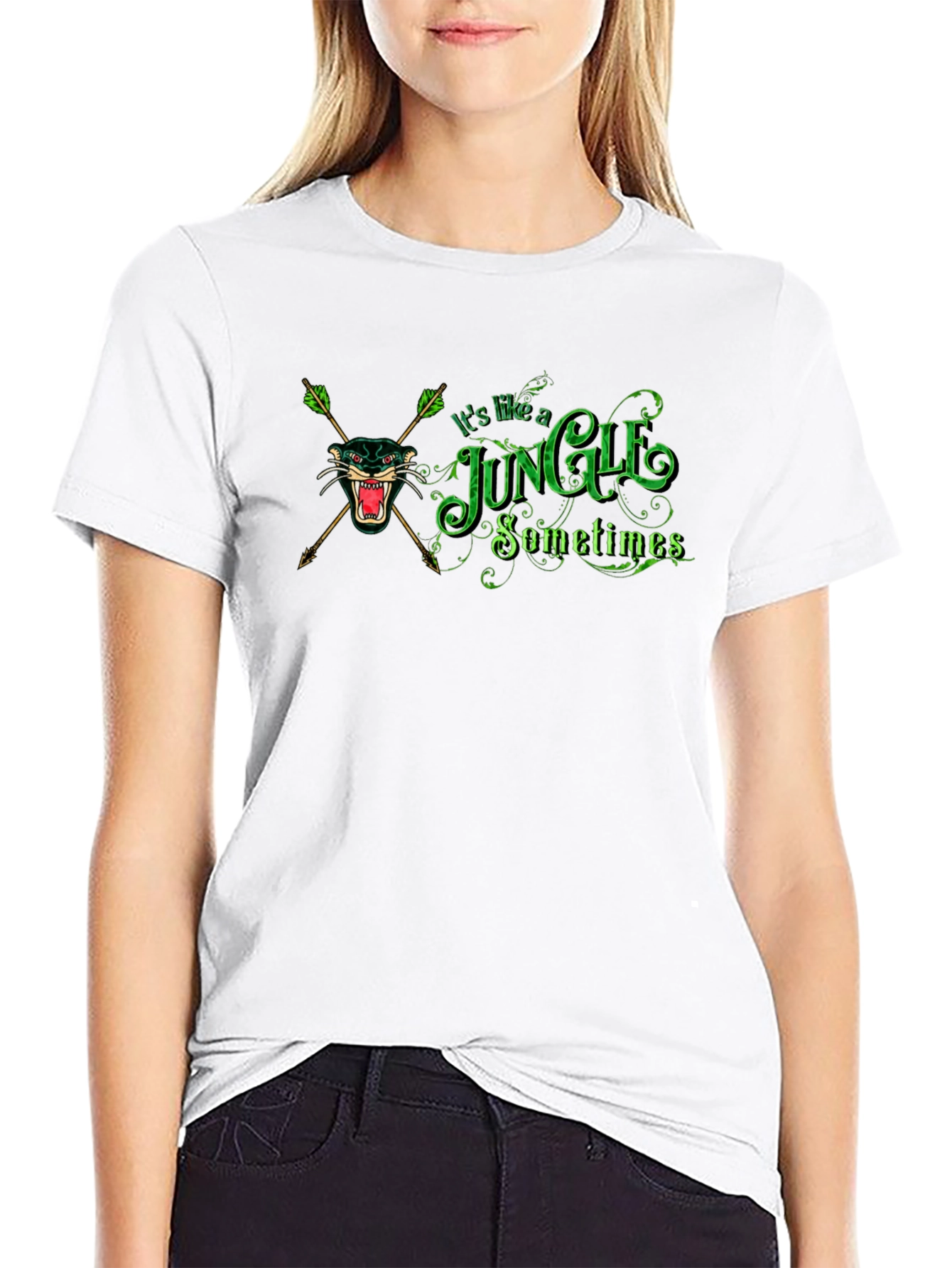 Jungle Graphic Black T-Shirt - Classic Tee