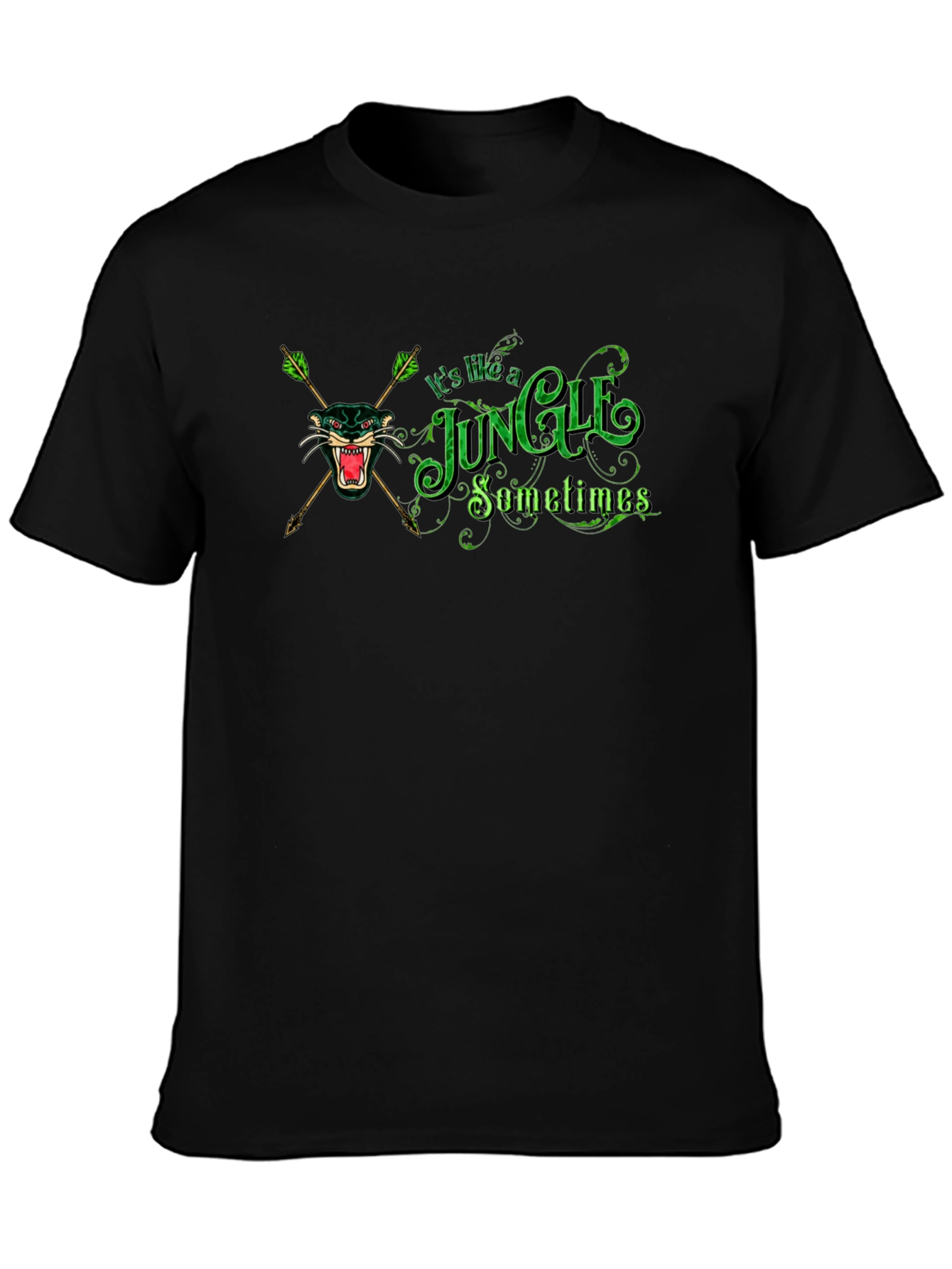 Jungle Graphic Black T-Shirt - Classic Tee