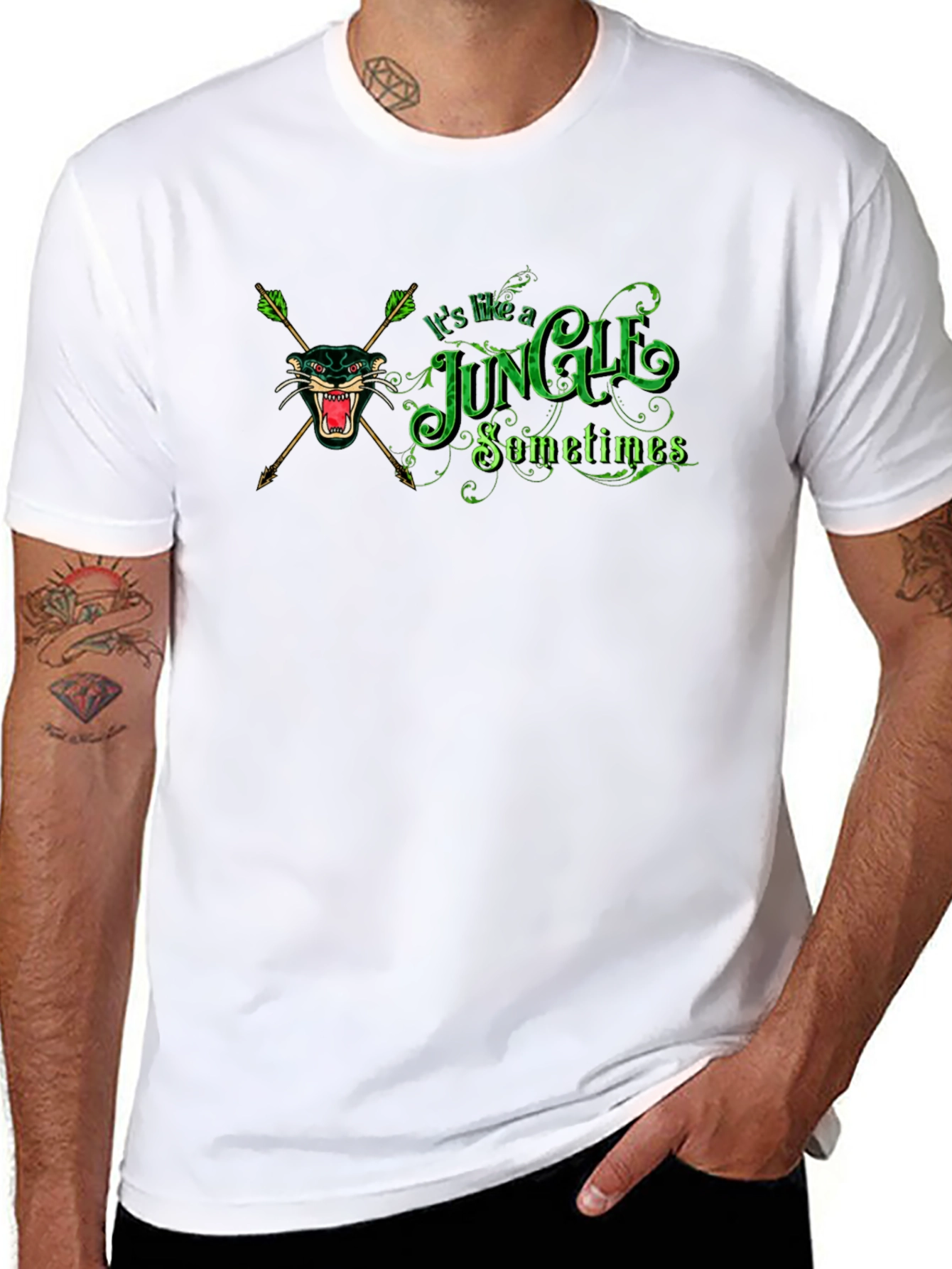 Jungle Graphic Black T-Shirt - Classic Tee