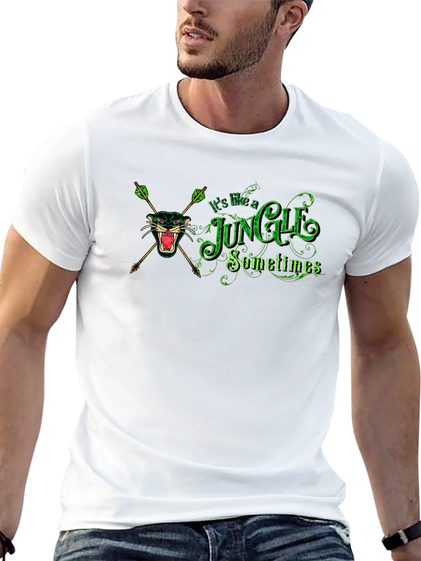 Jungle Graphic Black T-Shirt - Classic Tee