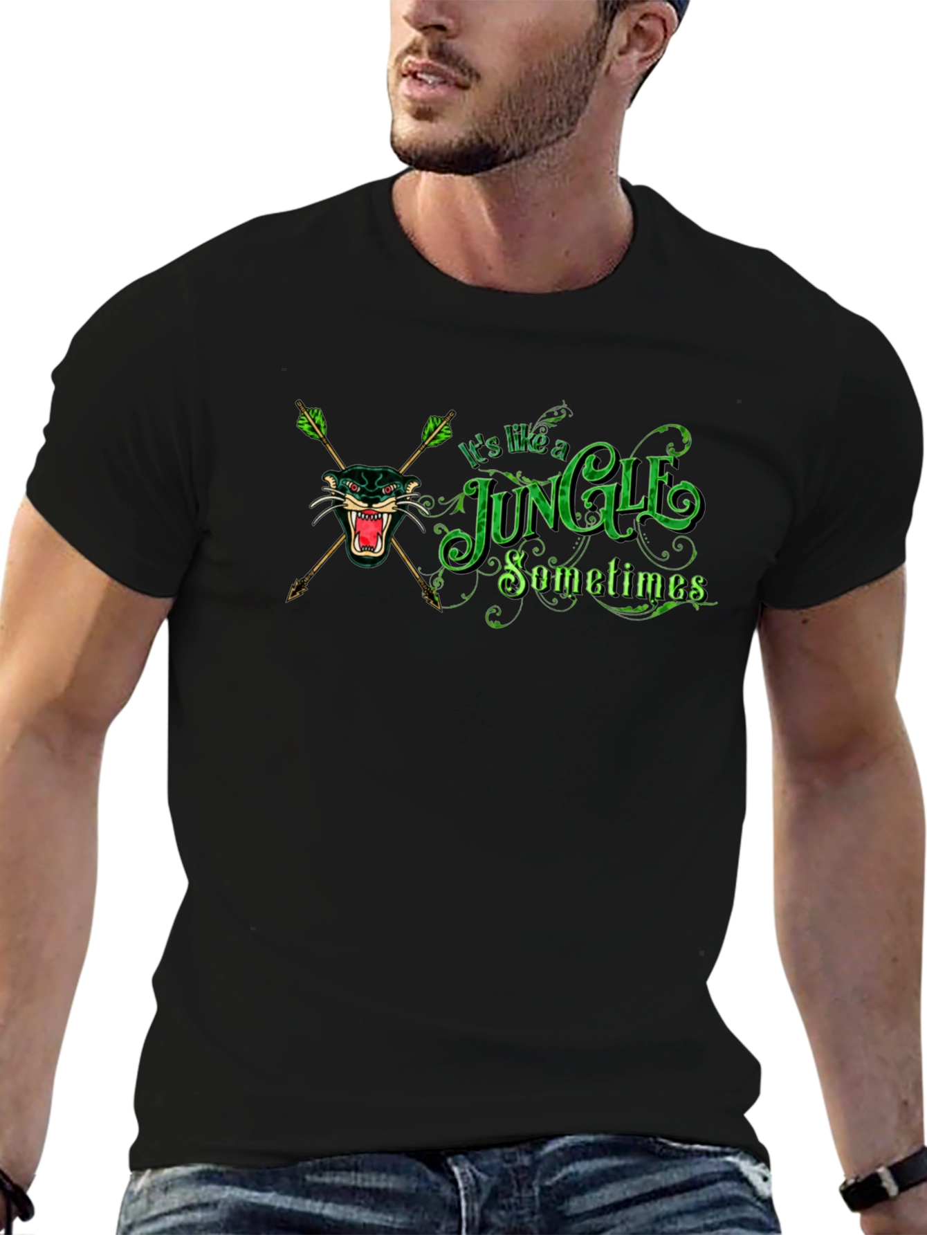 Jungle Graphic Black T-Shirt - Classic Tee