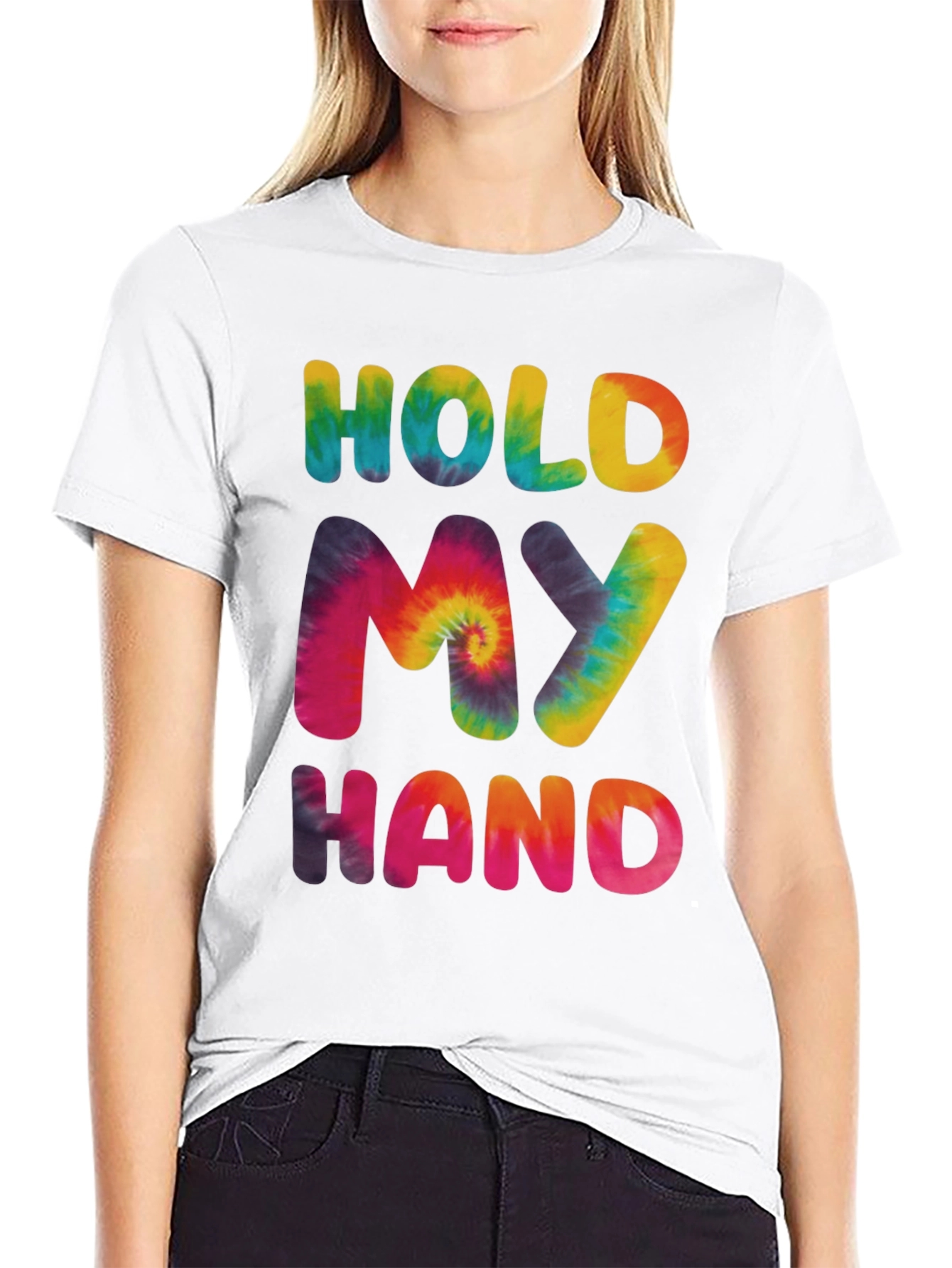 Tie-Dye Hold My Hand Graphic Tee