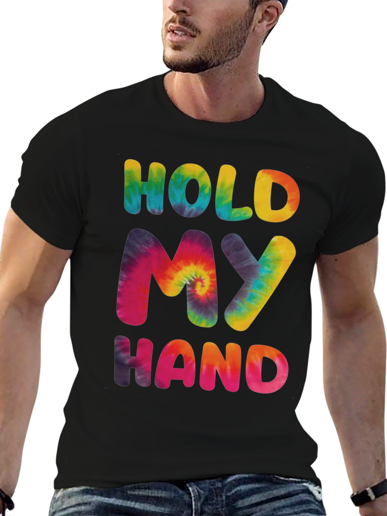 Tie-Dye Hold My Hand Graphic Tee