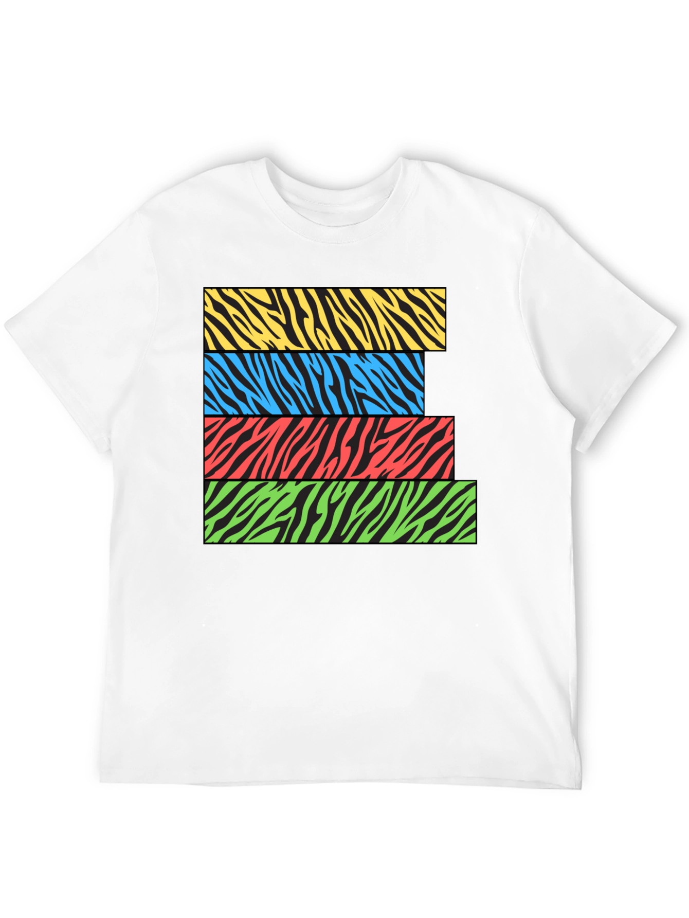 Zebra Stripe Stacked Graphic T-Shirt