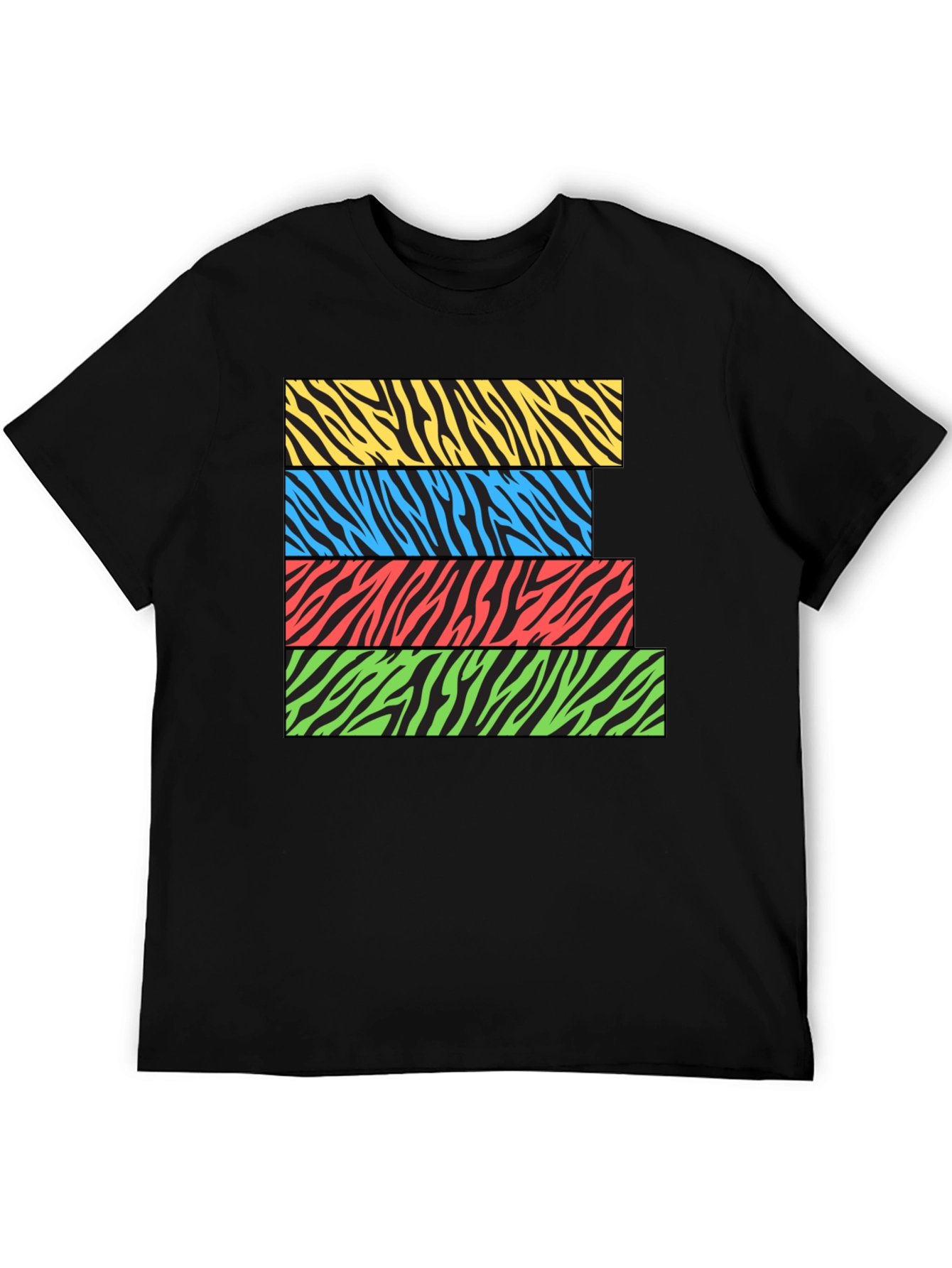 Zebra Stripe Stacked Graphic T-Shirt