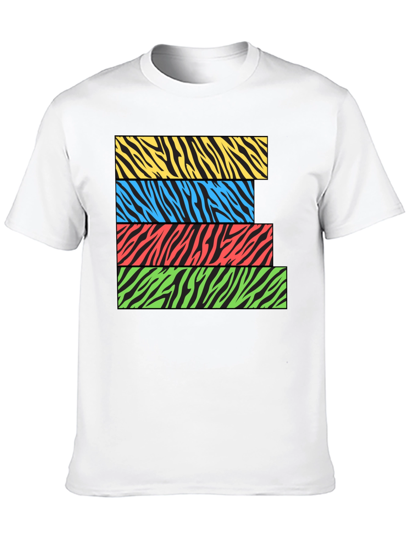 Zebra Stripe Stacked Graphic T-Shirt