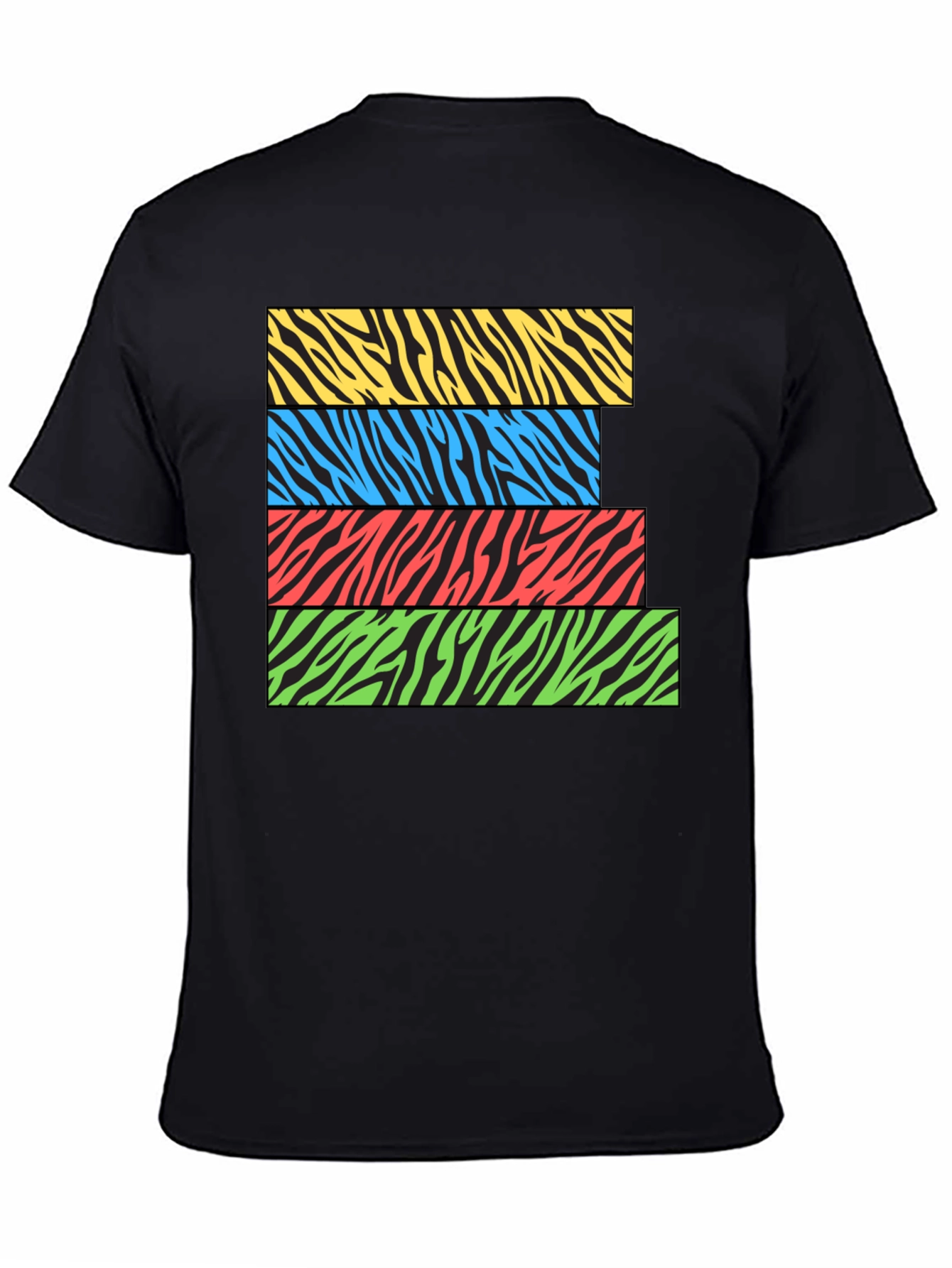Zebra Stripe Stacked Graphic T-Shirt