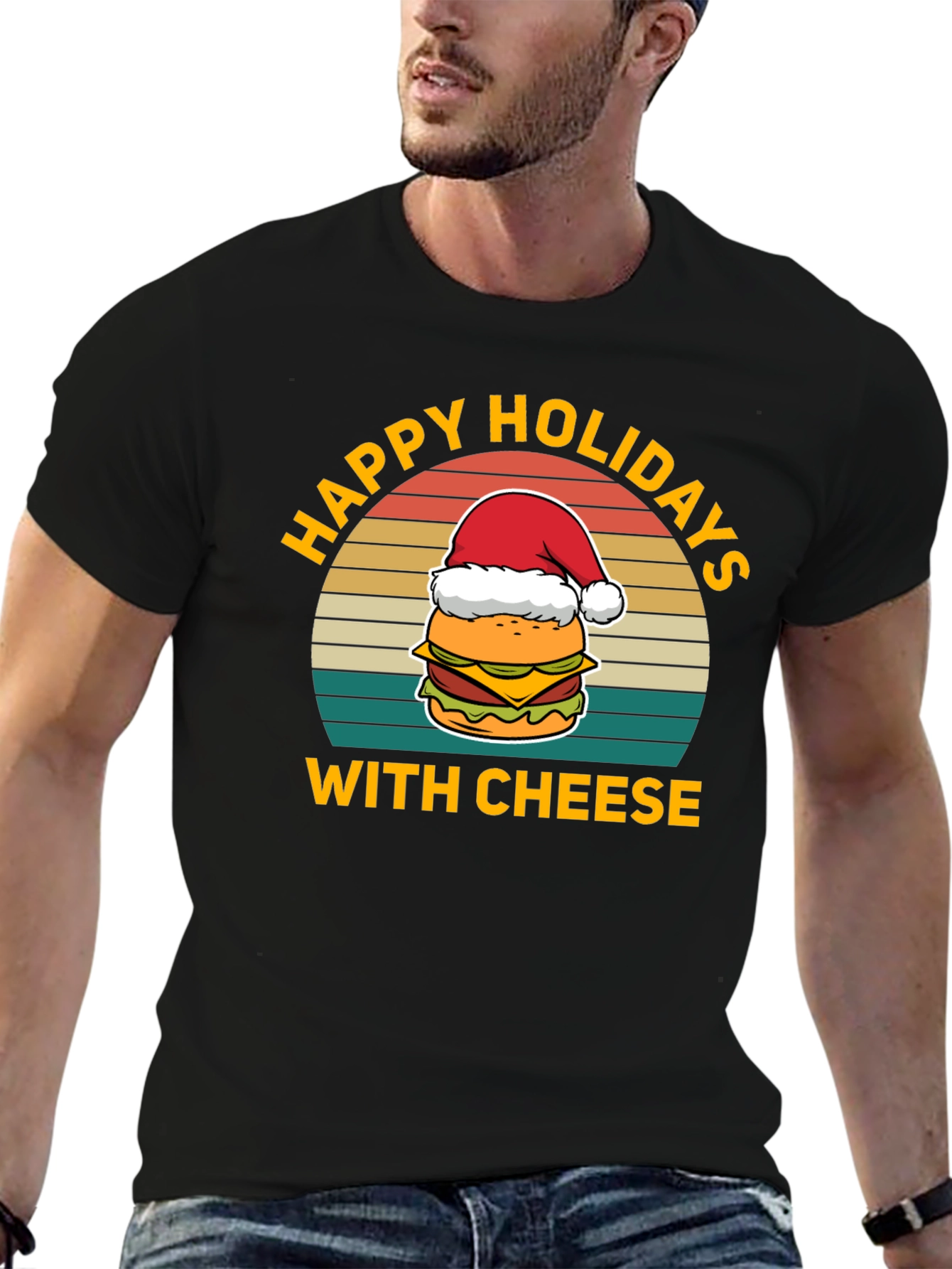 Festive Cheese Burger Graphic Tee