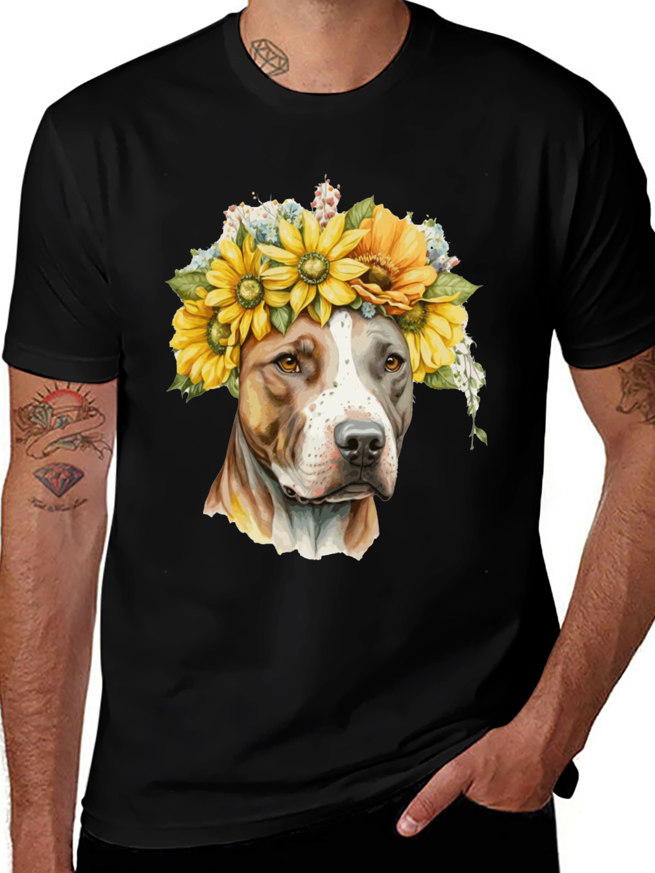 Sunflower Pitbull T-Shirt