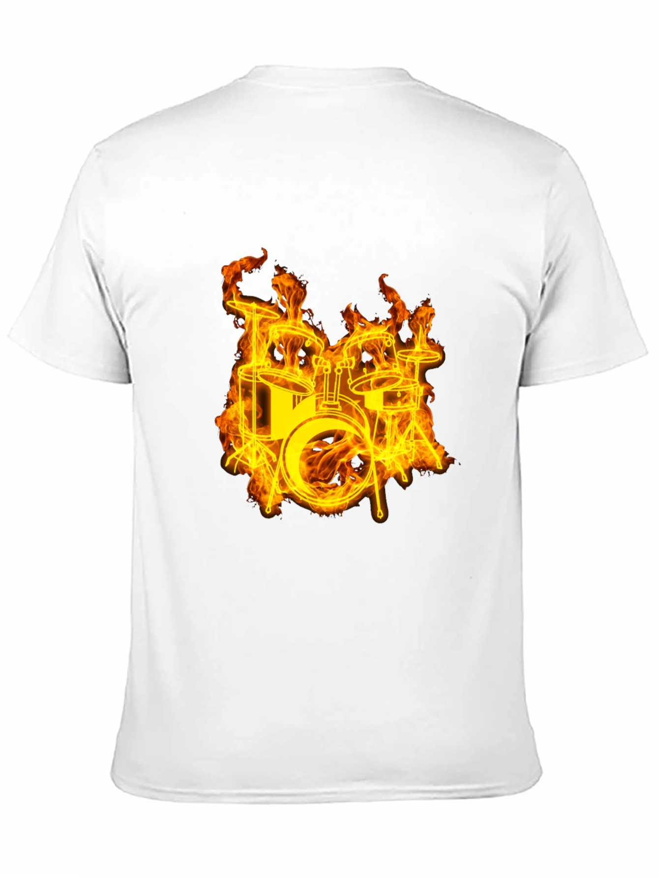 Flaming Drums Black T-Shirt