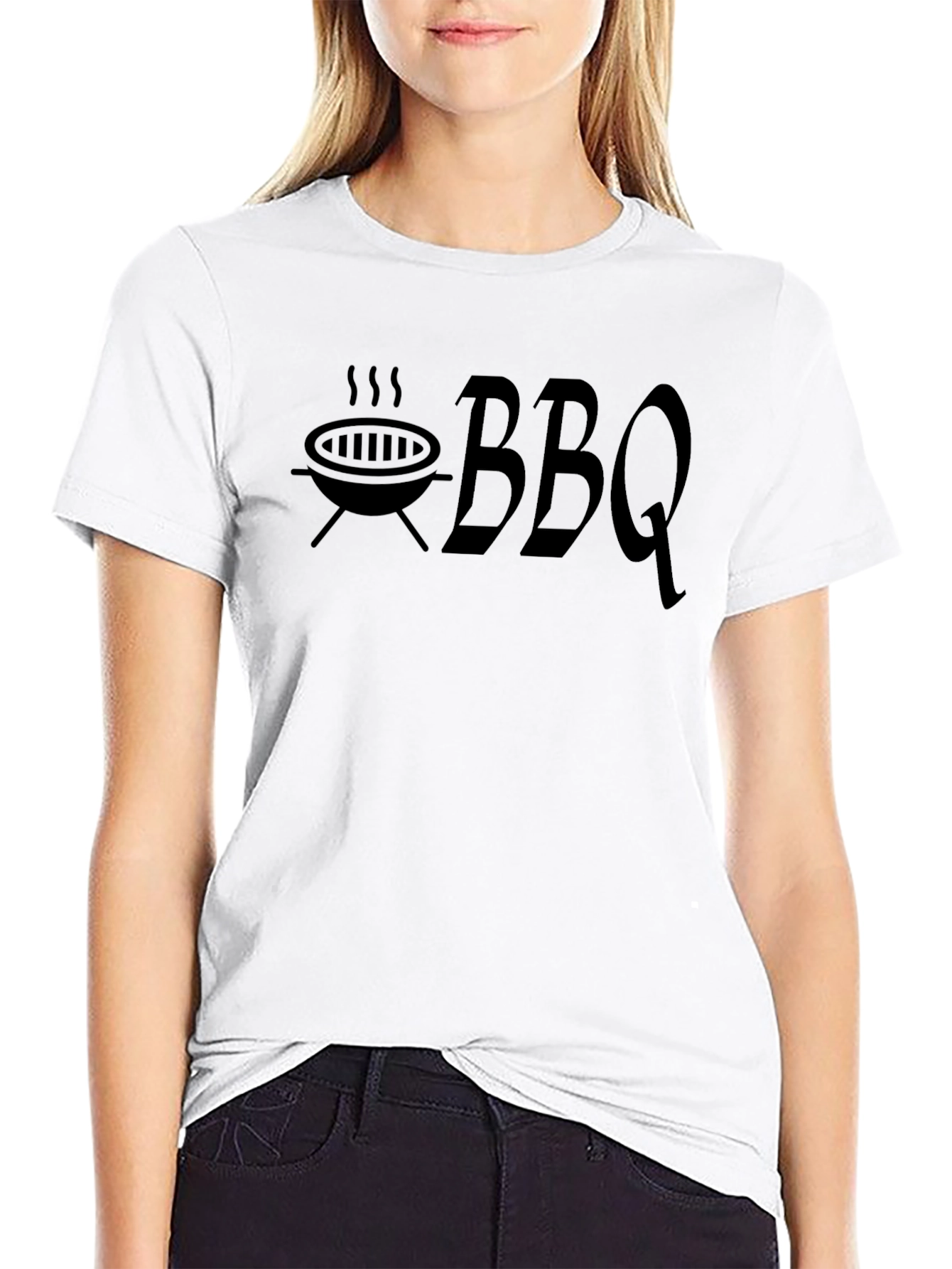 BBQ Grill T-Shirt - Black Cotton Graphic Tee