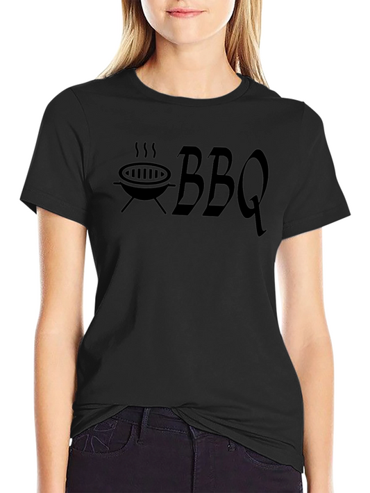 BBQ Grill T-Shirt - Black Cotton Graphic Tee