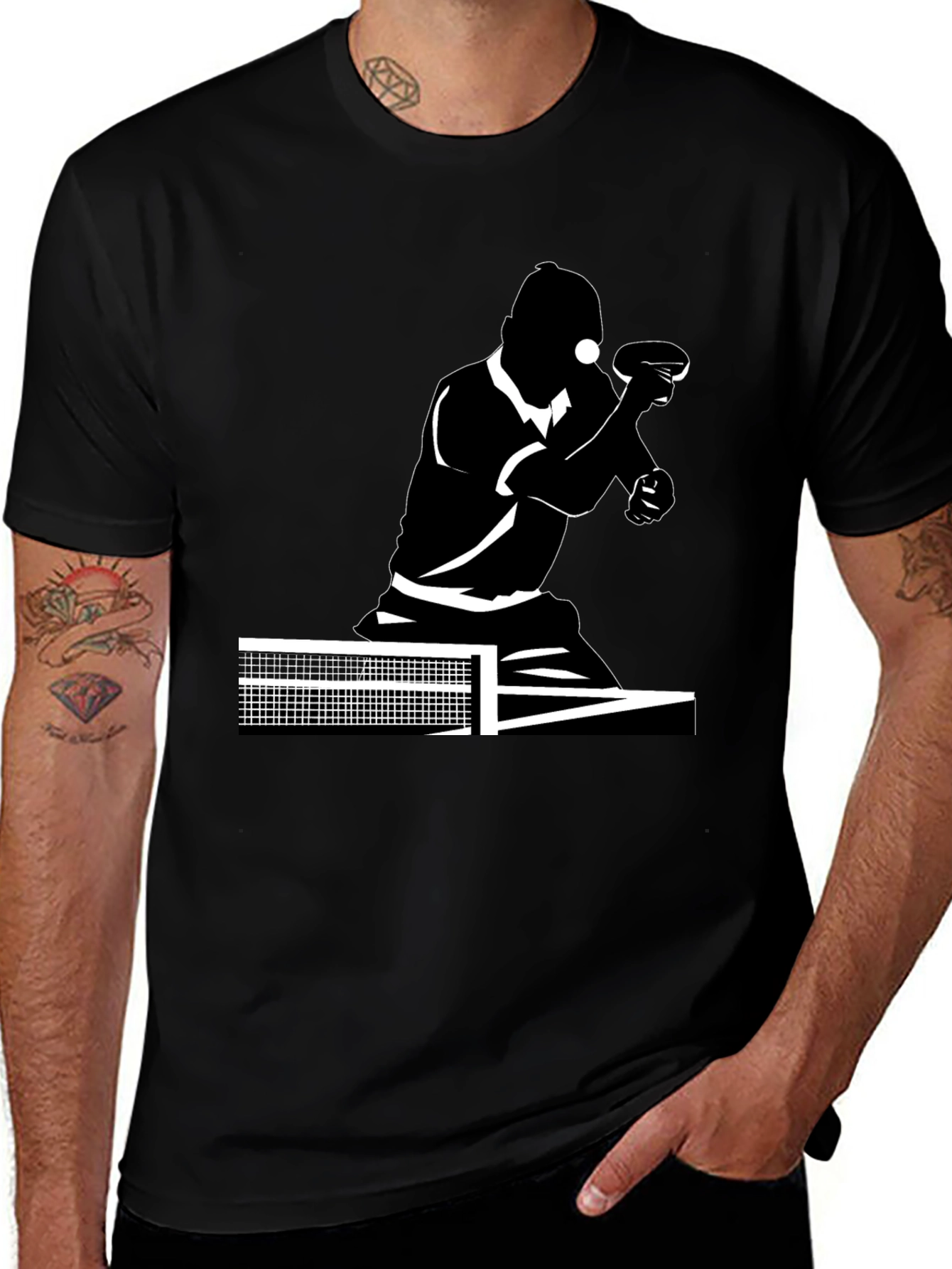 Table Tennis Player Graphic T-Shirt