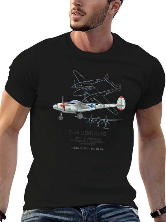 P-38 Lightning T-Shirt - Aviation History Tee