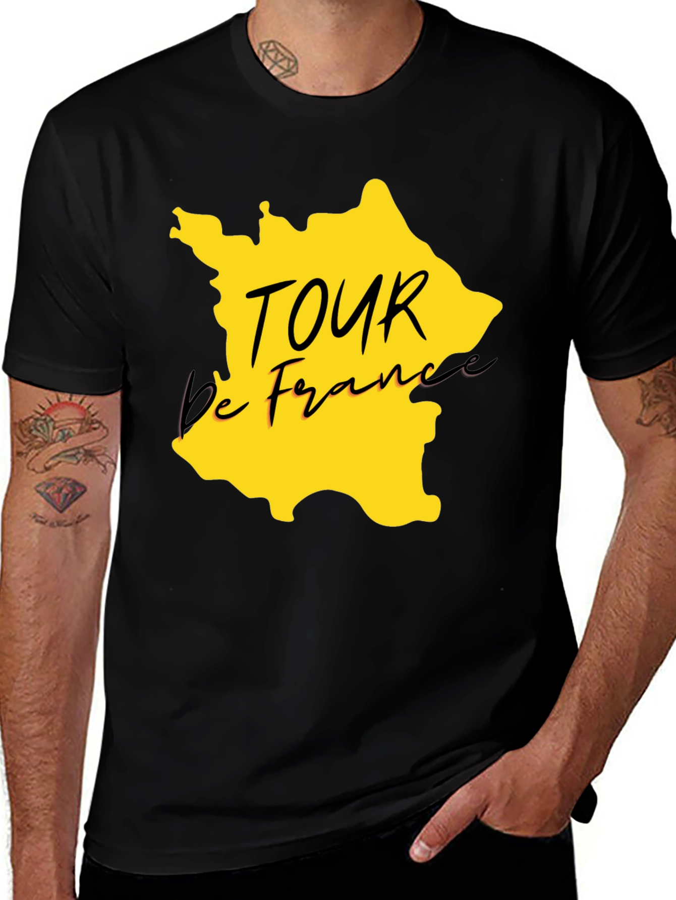 Tour de France Graphic T-Shirt - Black Cotton Tee
