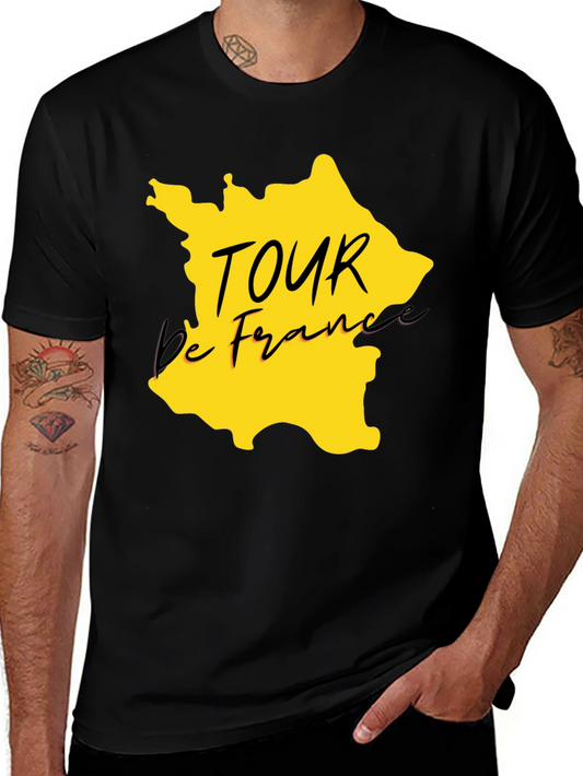 Tour de France Graphic T-Shirt - Black Cotton Tee