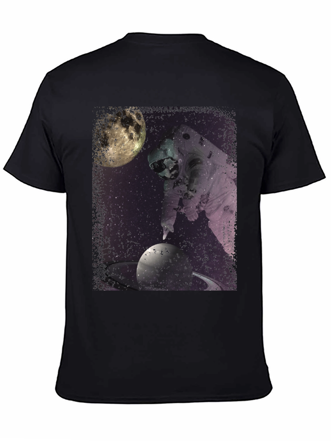 Astronaut Space Saturn Graphic T-Shirt