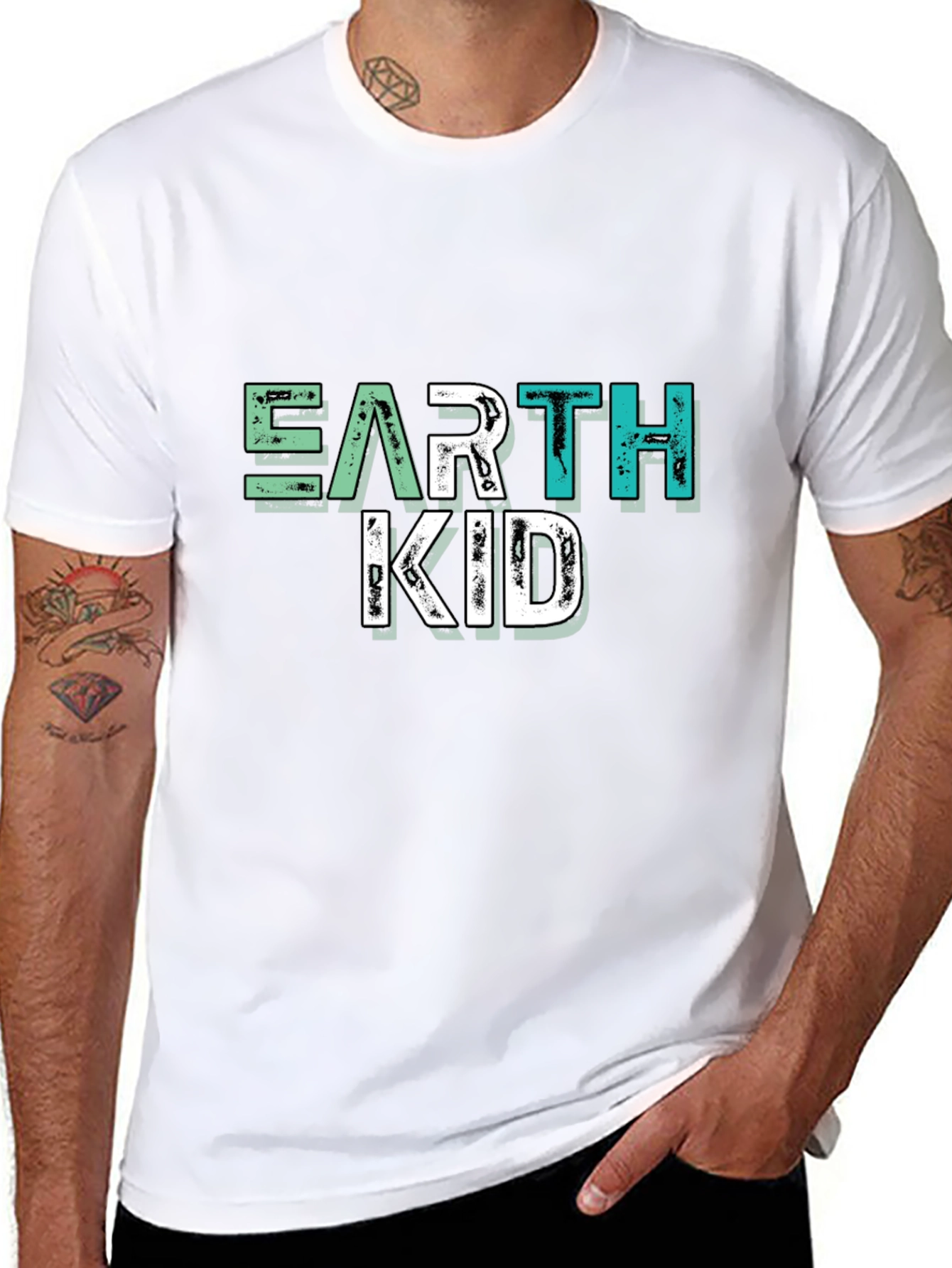 Earth Kid Graphic T-Shirt - Black