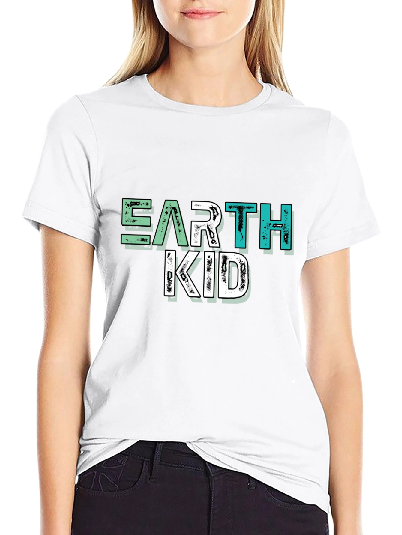 Earth Kid Graphic T-Shirt - Black