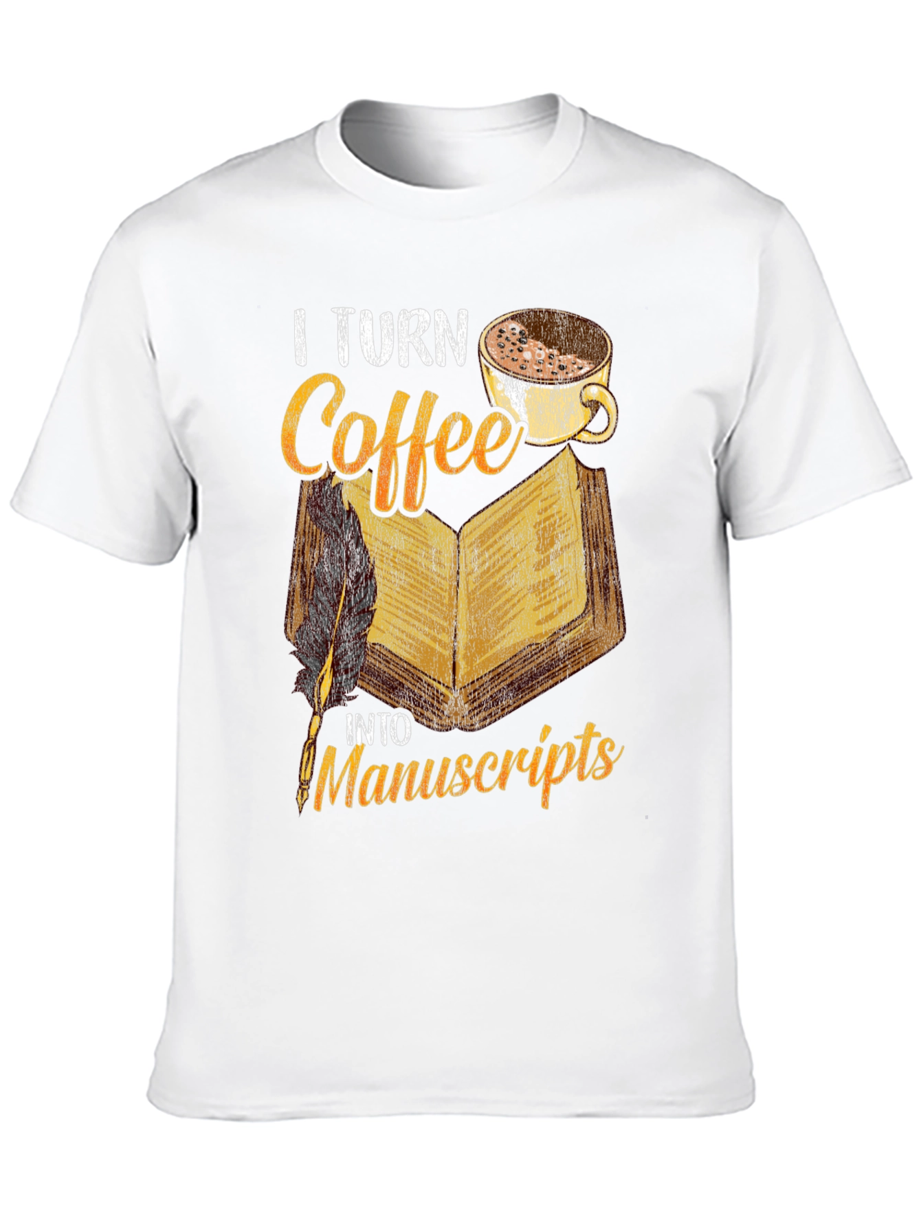 Coffee & Manuscripts Graphic Tee - Writers Essential