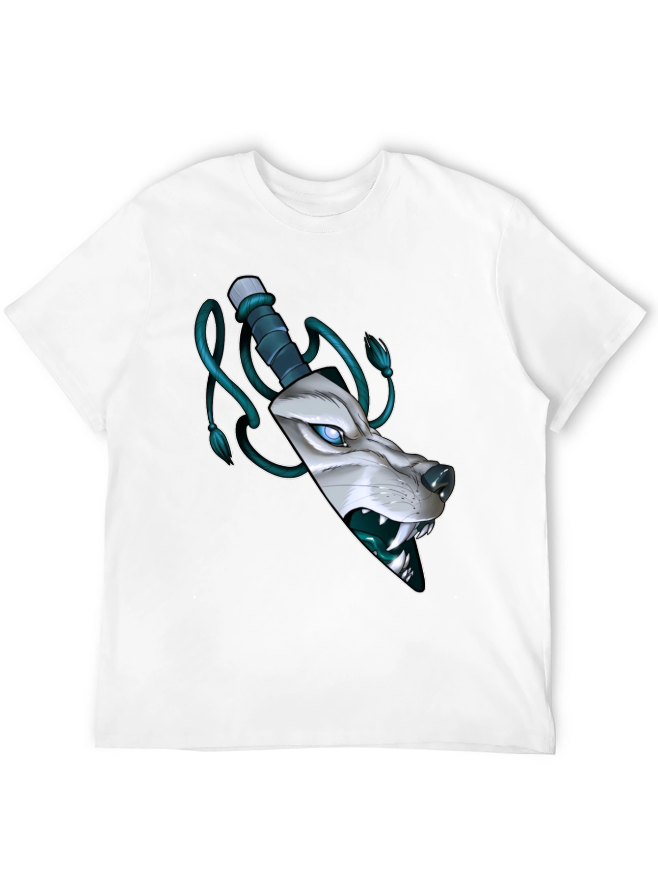 Wolf Knife Graphic Tee - Mens Black T-Shirt