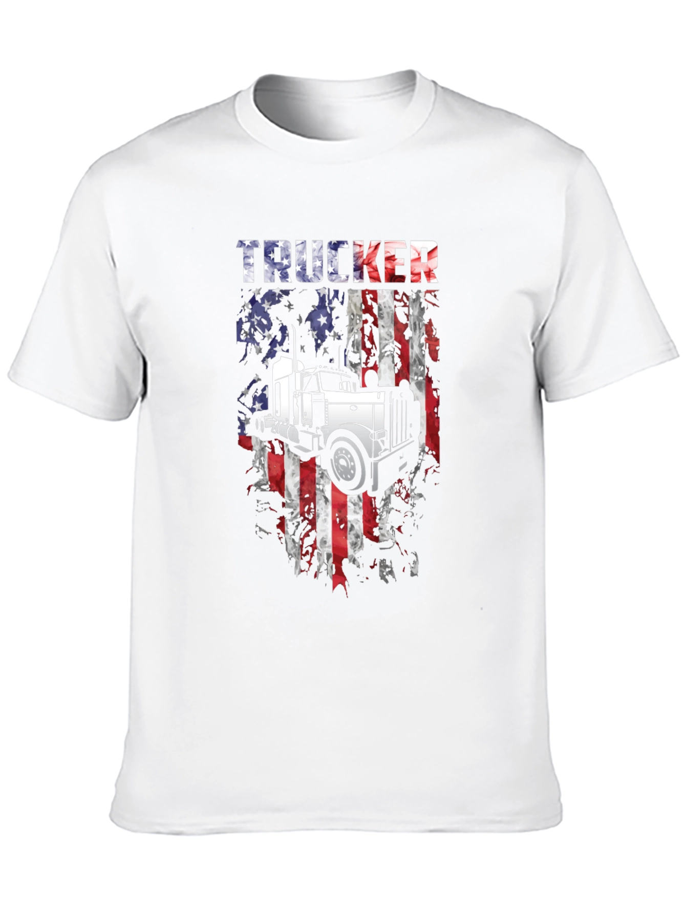 Trucker USA Flag Graphic Tee - Mens