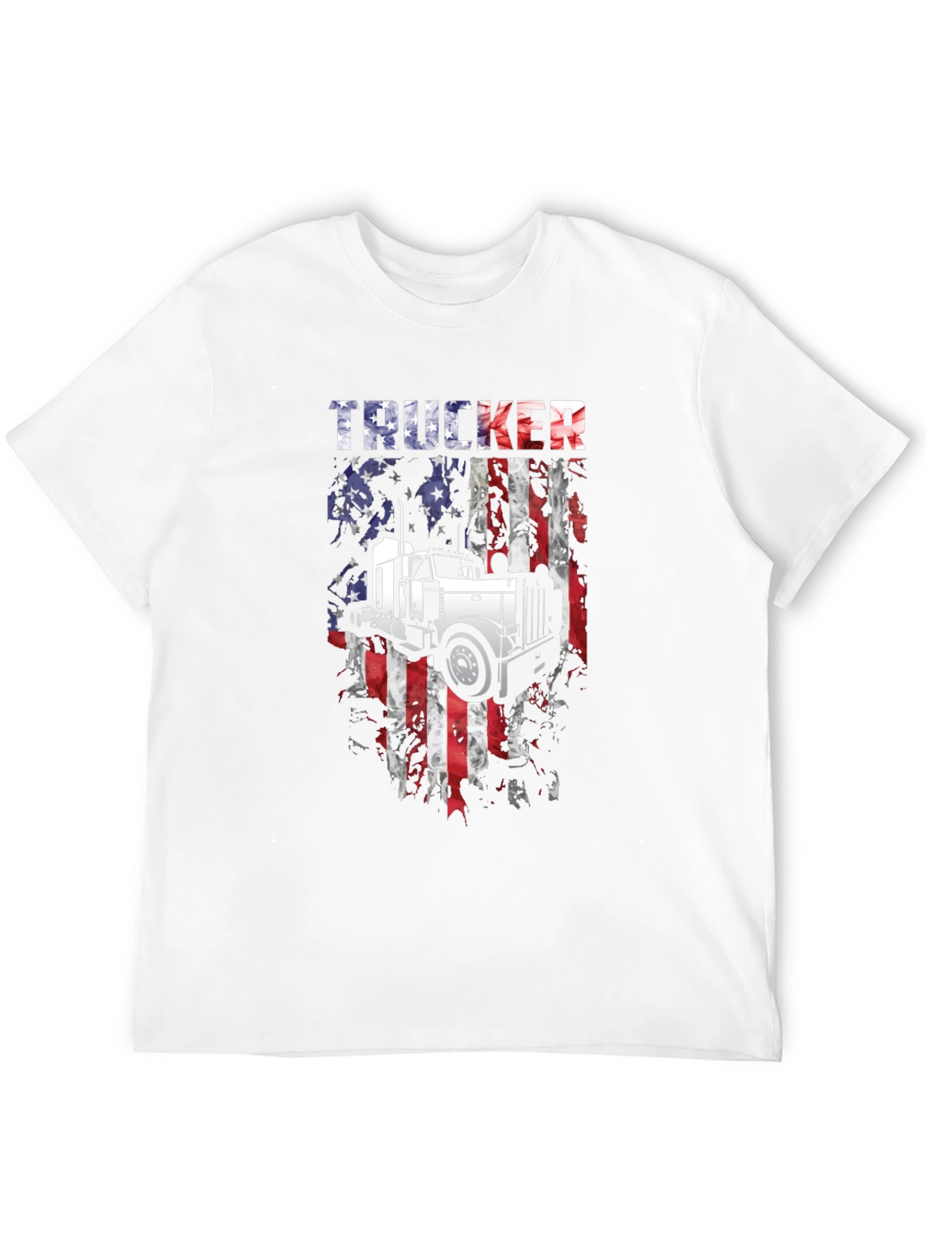 Trucker USA Flag Graphic Tee - Mens