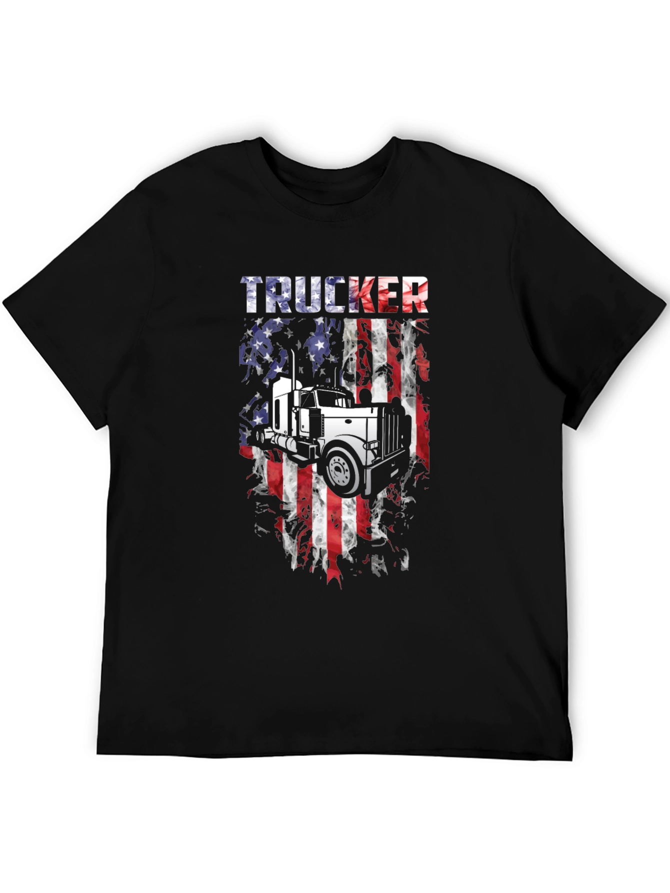 Trucker USA Flag Graphic Tee - Mens