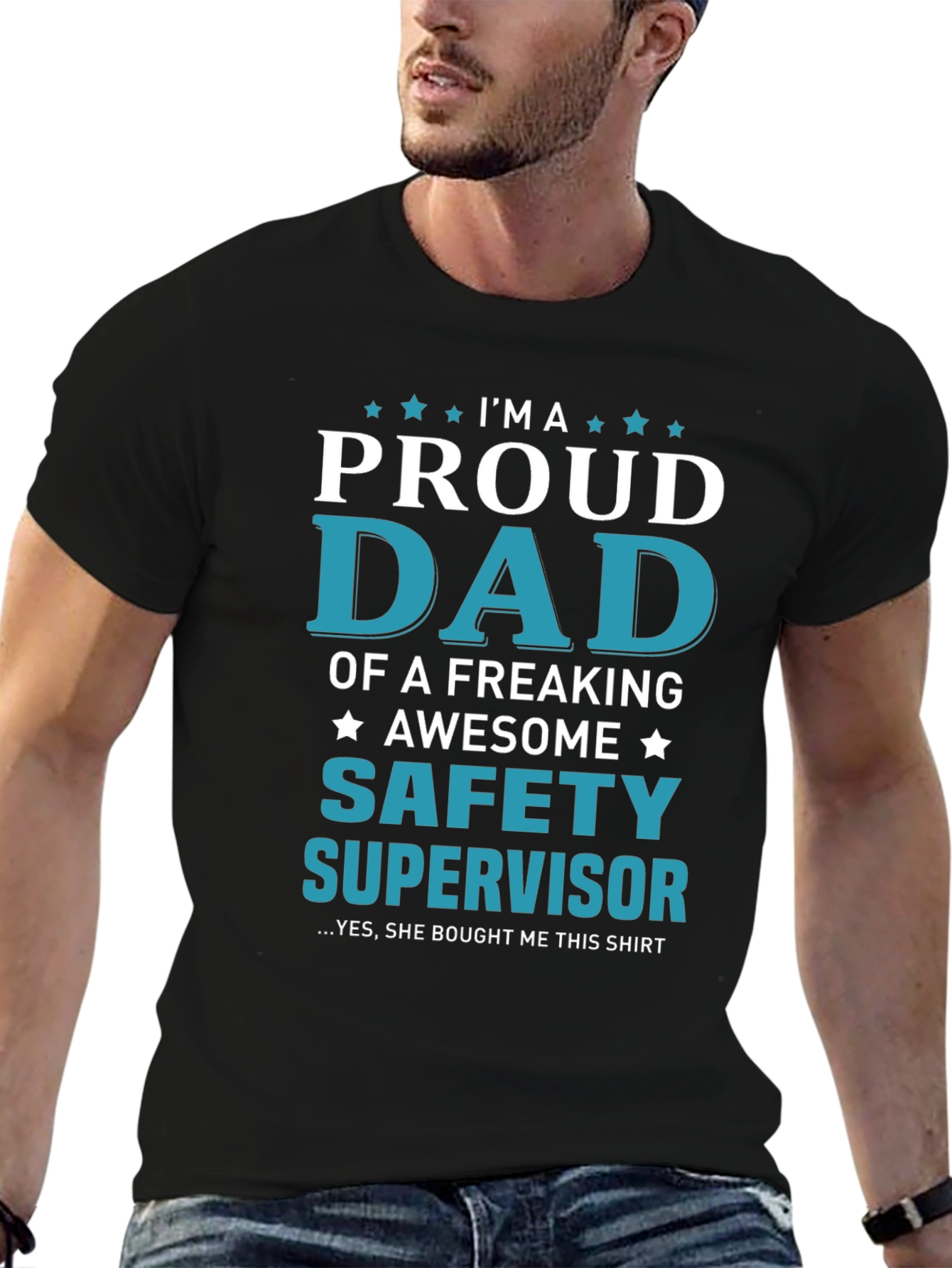 Proud Dad Safety Supervisor Graphic T-Shirt