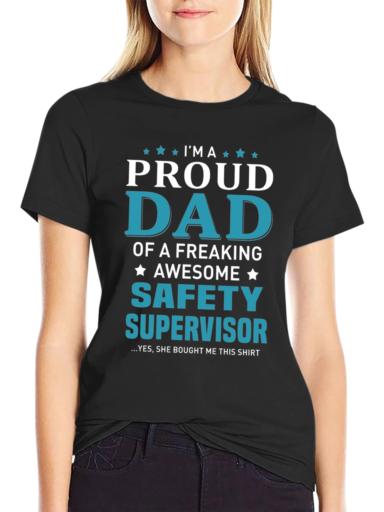 Proud Dad Safety Supervisor Graphic T-Shirt
