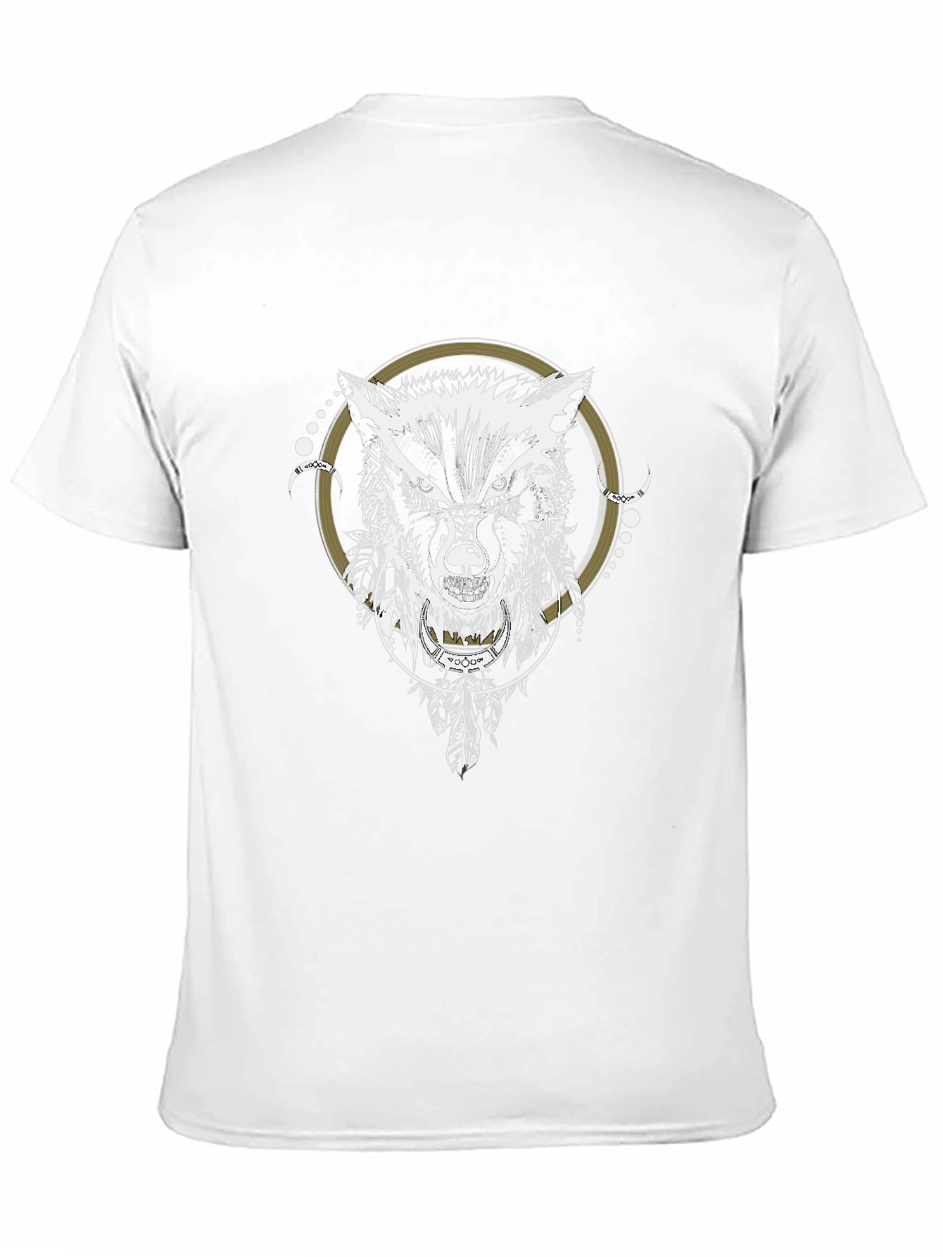 Wolf Dreamcatcher Graphic Tee - Stylish Black T-Shirt