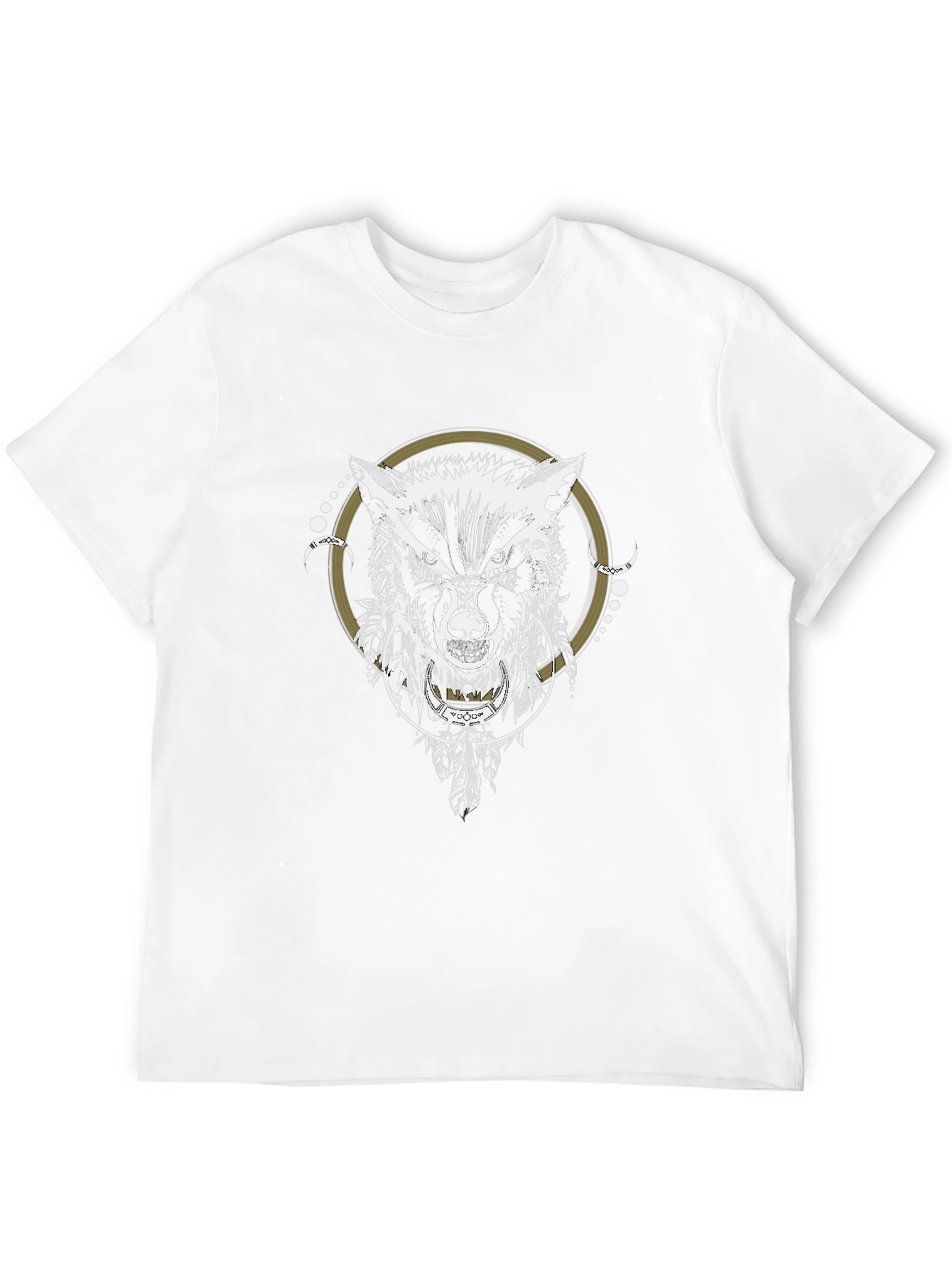Wolf Dreamcatcher Graphic Tee - Stylish Black T-Shirt