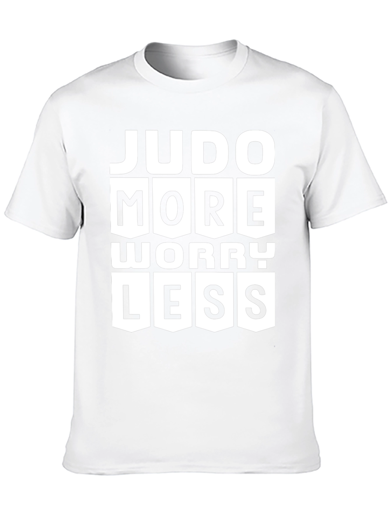 Judo More Worry Less Black Graphic T-Shirt